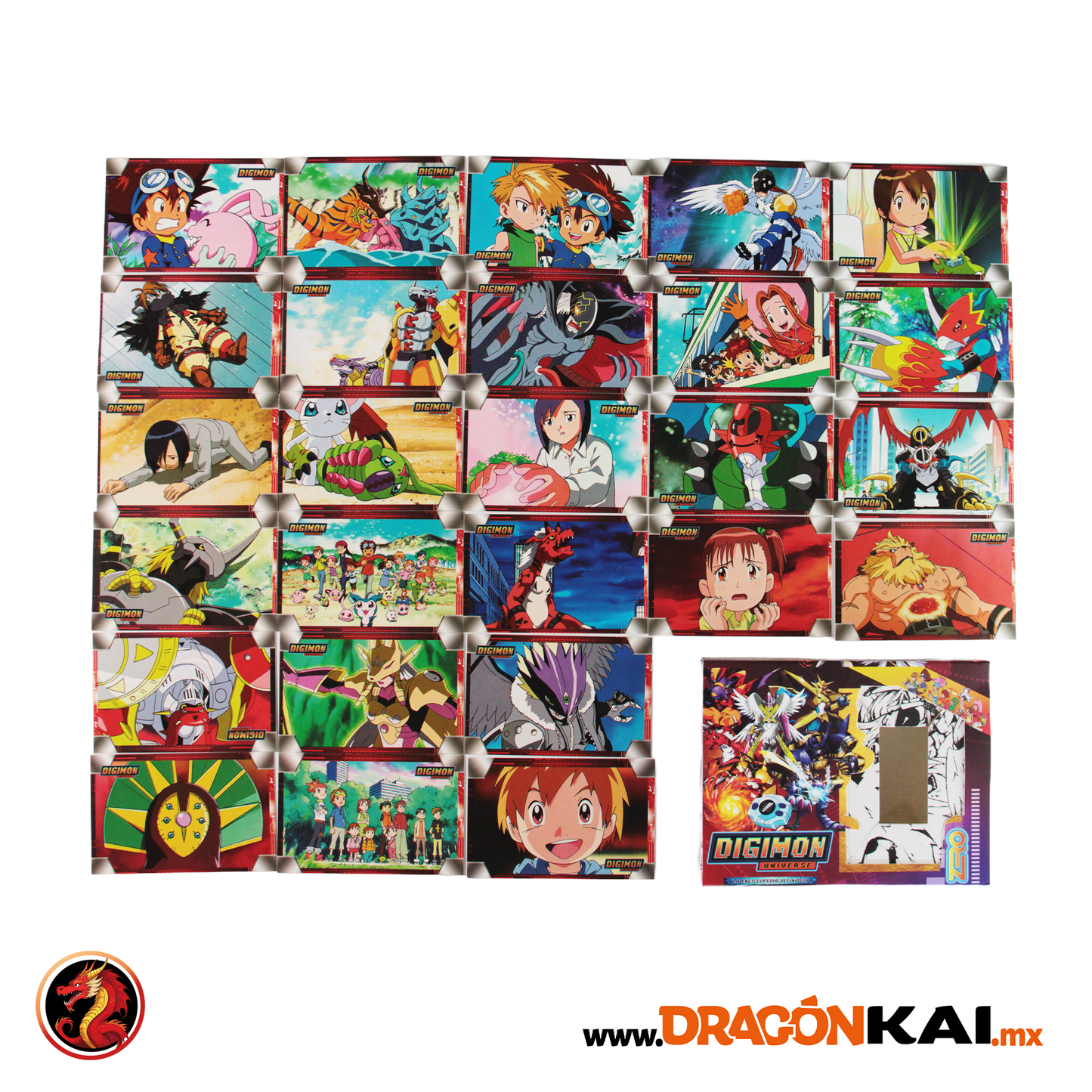 Álbum Enciclopedia Digimon Universe (Editorial Zero) + Set completo a pegar