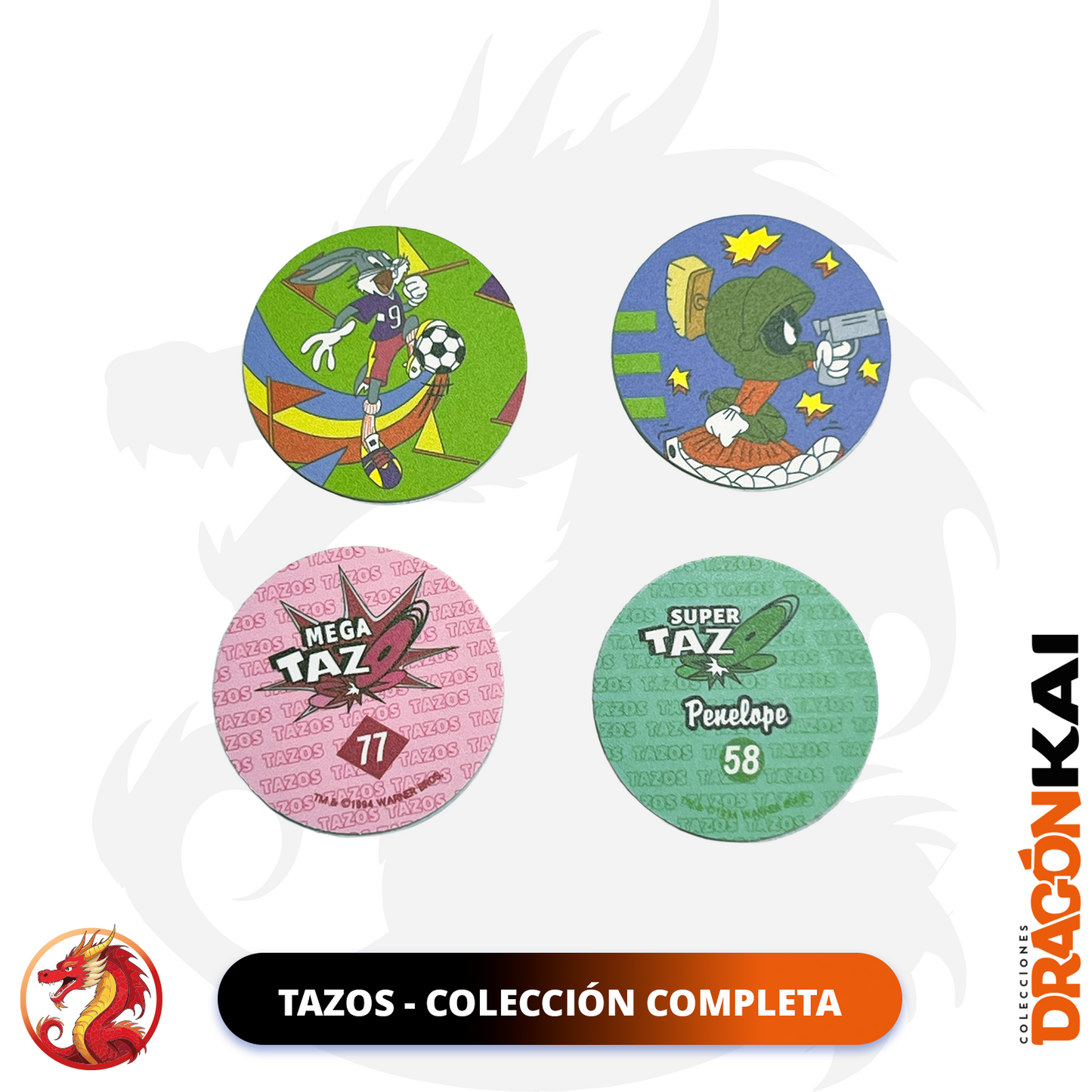 Tazos Looney Tunes. Colección completa (Custom Ver.) 100 piezas