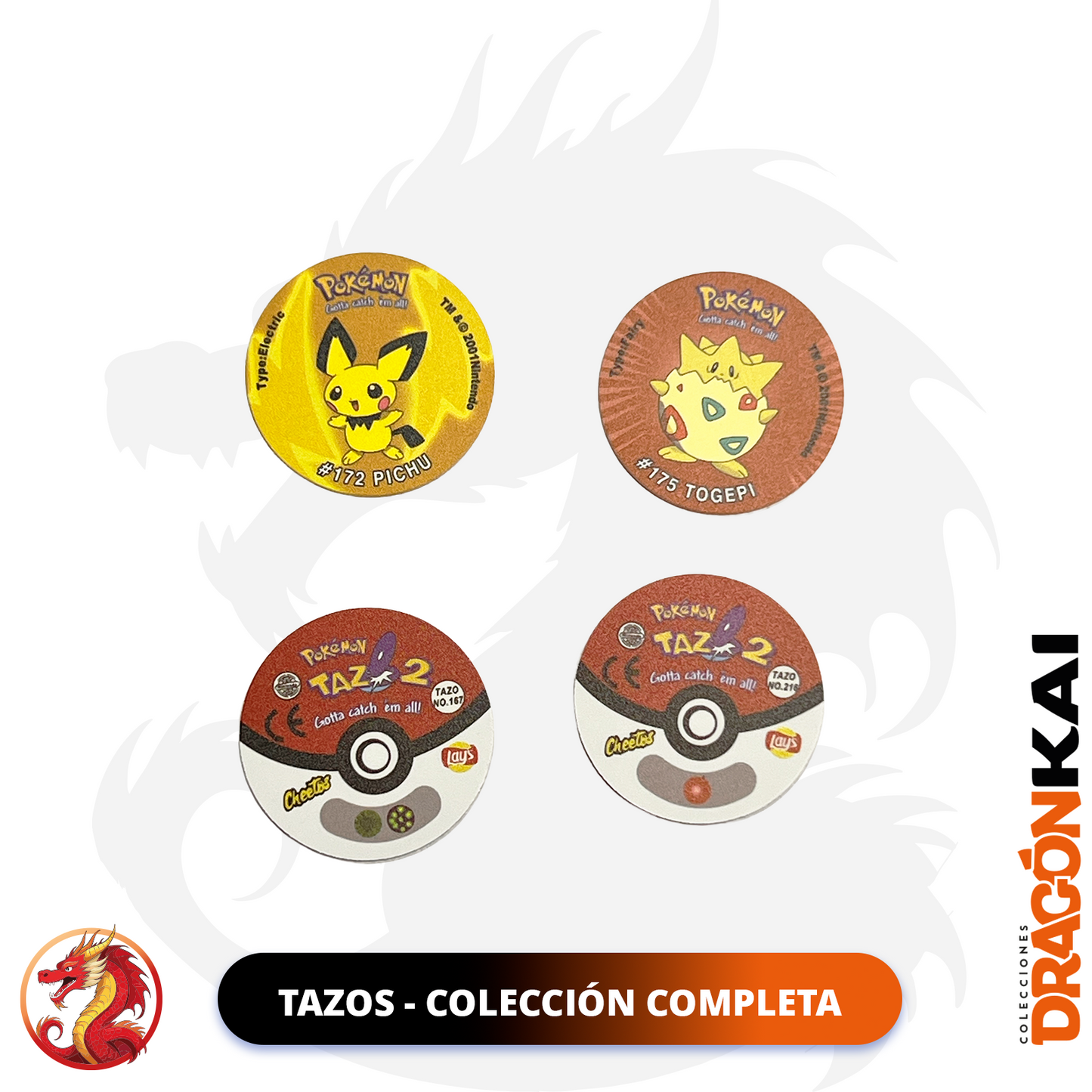 Tazos Pokemon Generación 2. Colección completa (Custom Ver.) 100 piezas