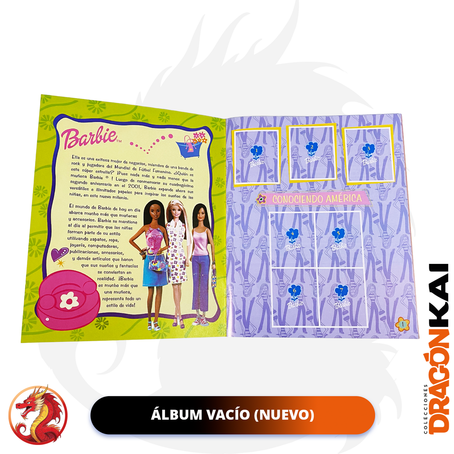 Álbum Barbie Trajes del Mundo (Re. Navarrete) + Set completo a pegar