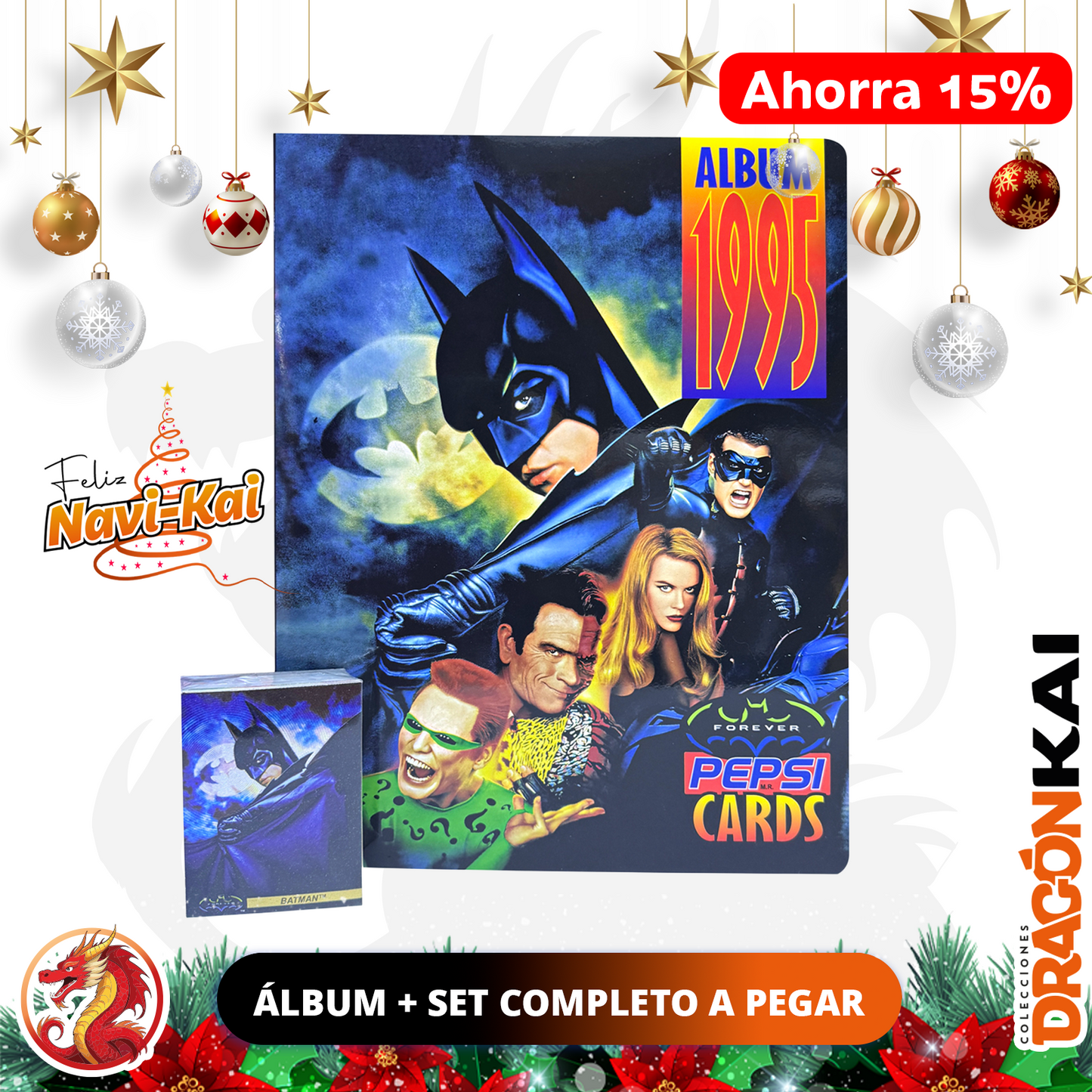 Pepsi Cards Batman Forever (Re.) | Set completo de tarjetas + coleccionador y micas