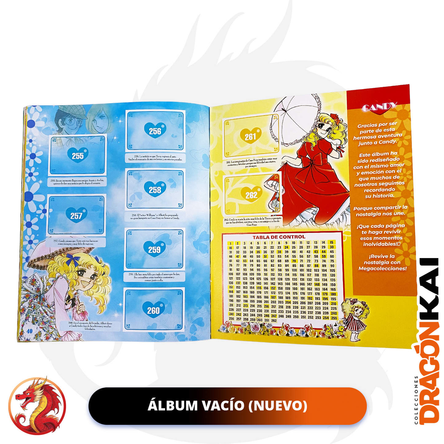 Álbum Candy (Re. Navarrete) + Set completo a pegar