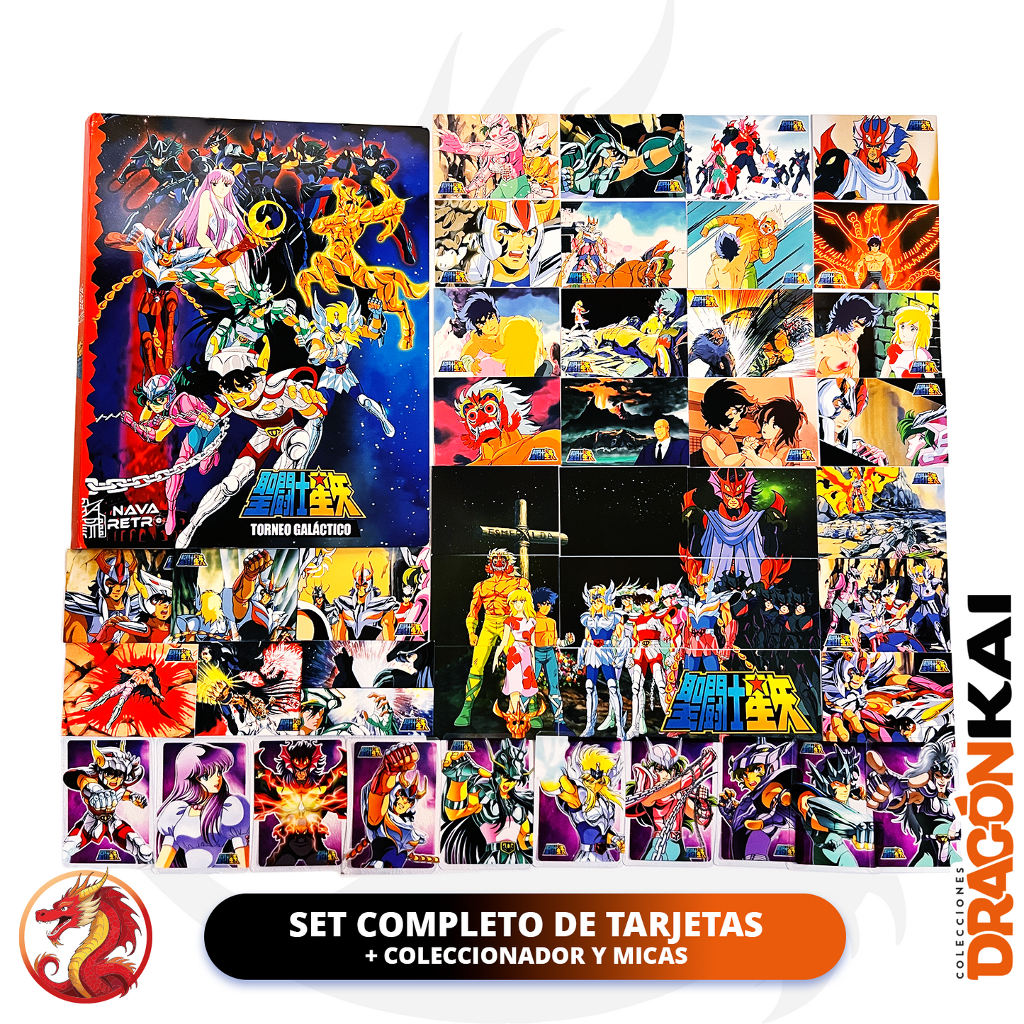 Tarjetas Caballeros del Zodiaco Vol. 1 - Torneo Galáctico | Set Completo + Coleccionador