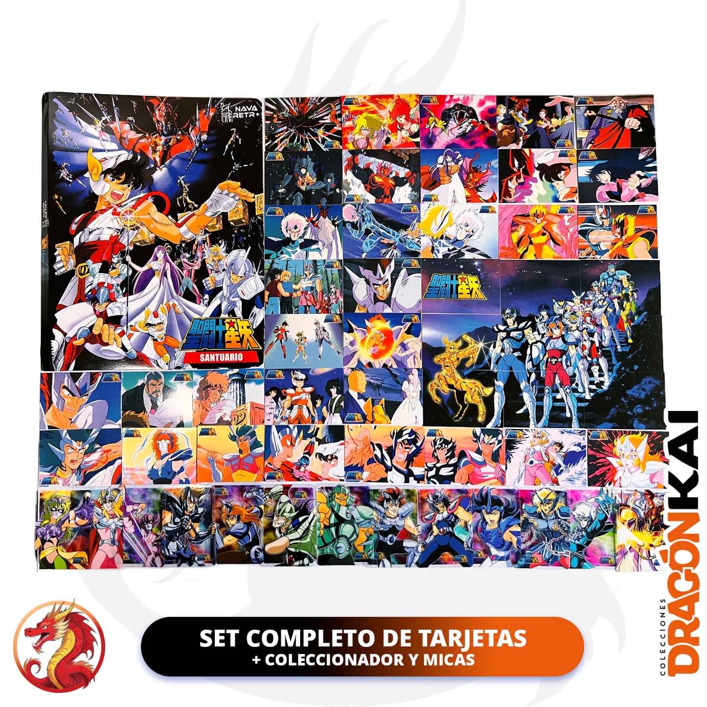 Tarjetas Caballeros del Zodiaco Vol. 2 - Saga del Santuario | Set Completo + Coleccionador