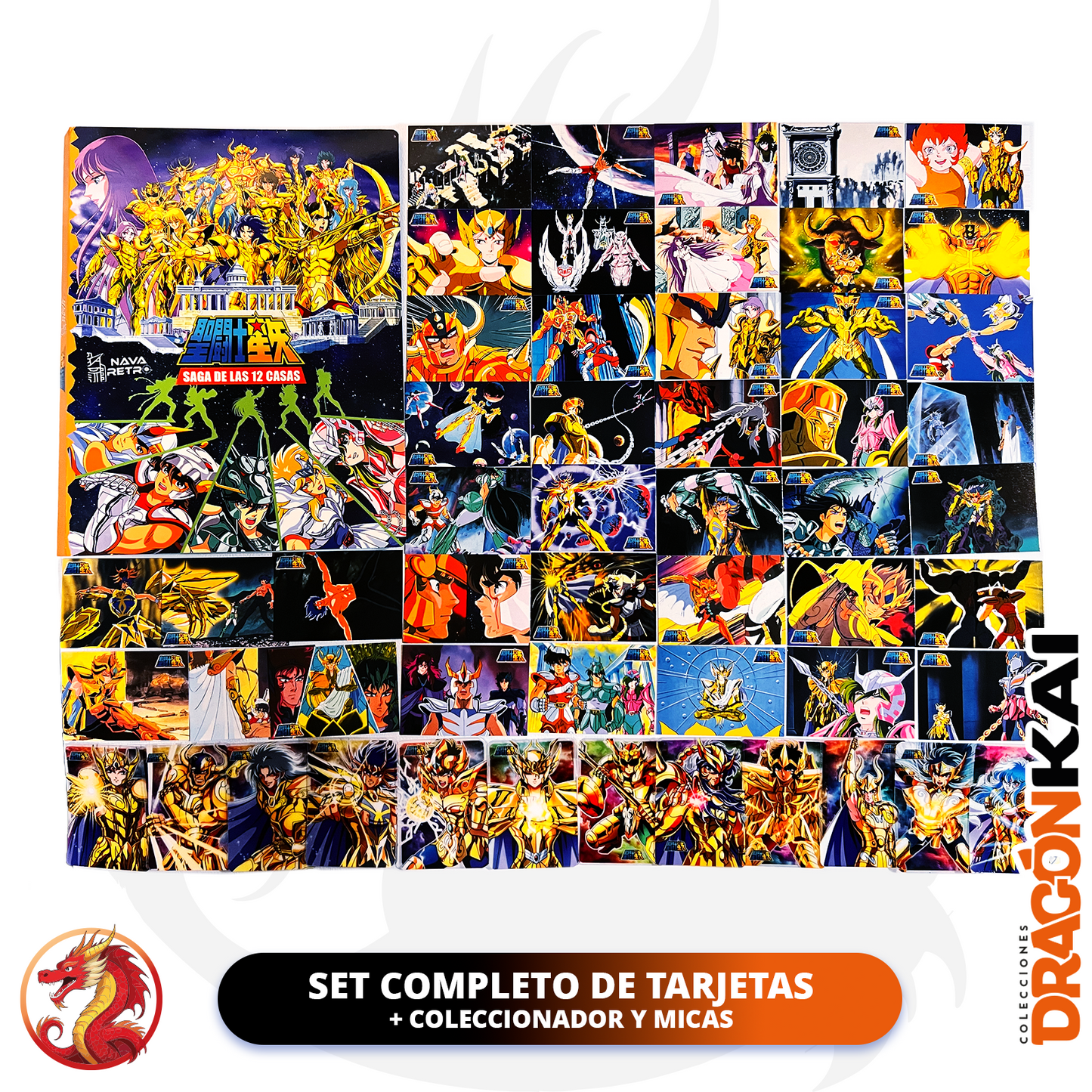 Tarjetas Caballeros del Zodiaco Vol. 3 - Saga de las 12 Casas | Set Completo + Coleccionador