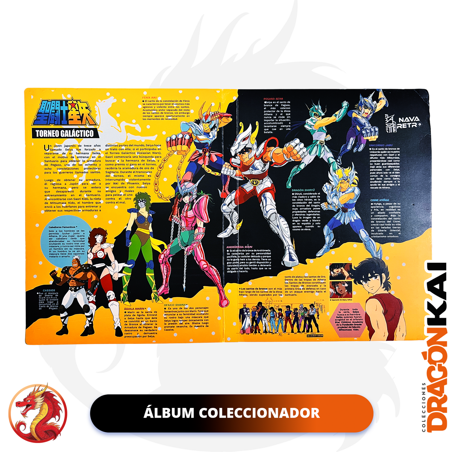 Tarjetas Caballeros del Zodiaco Vol. 1 - Torneo Galáctico | Set Completo + Coleccionador