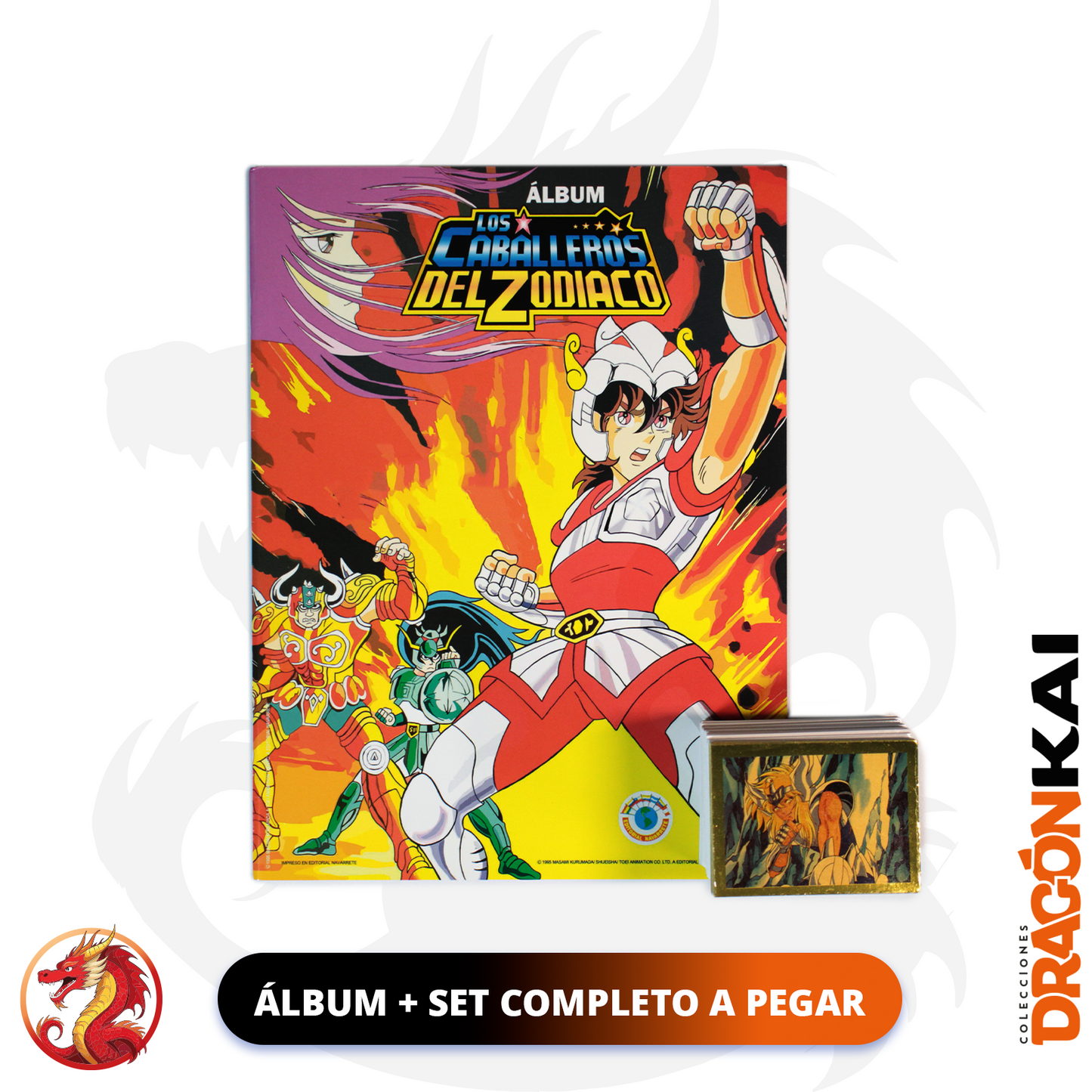 Álbum Caballeros del Zodiaco (Re. Navarrete) + Set completo a pegar