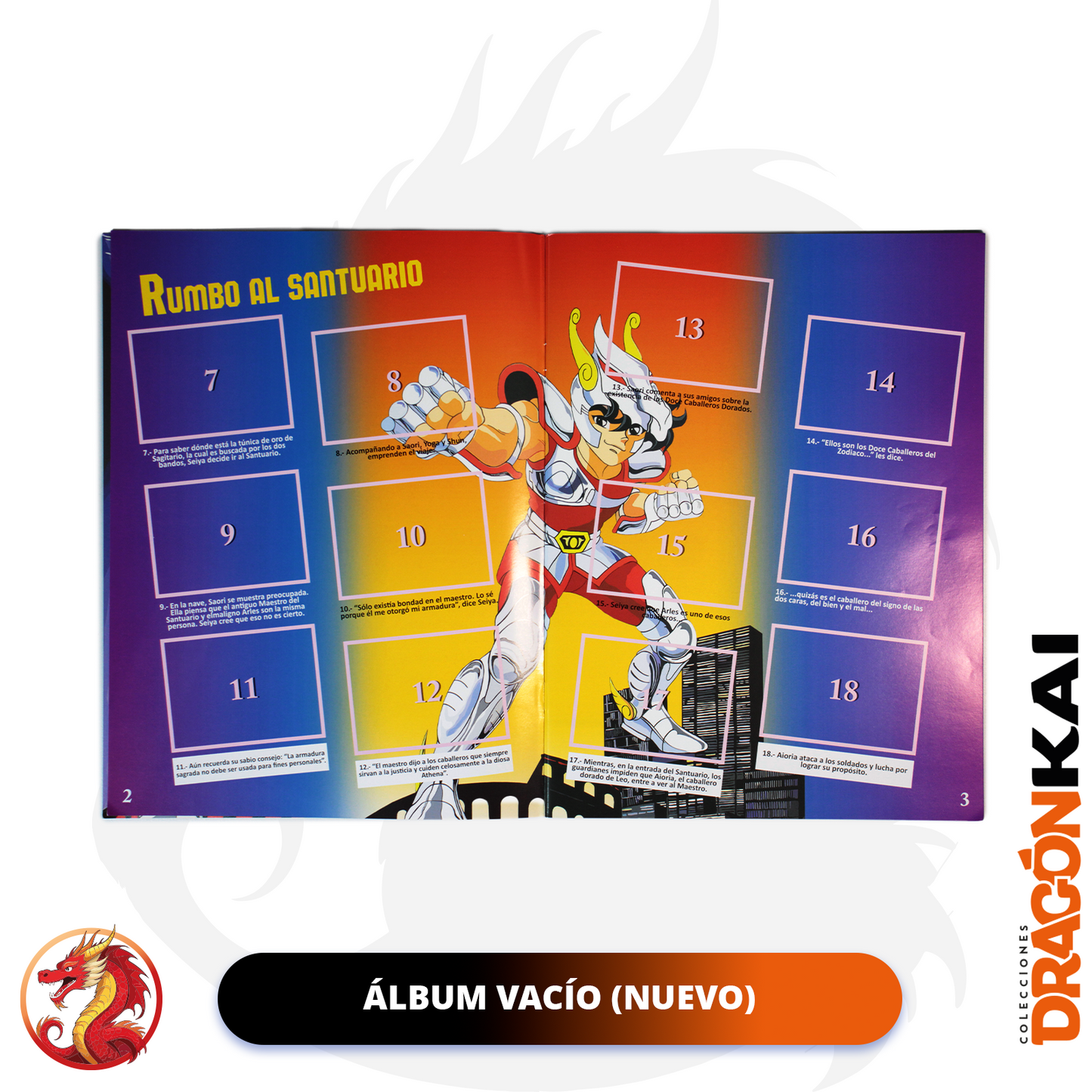 Álbum Caballeros del Zodiaco (Re. Navarrete) + Set completo a pegar