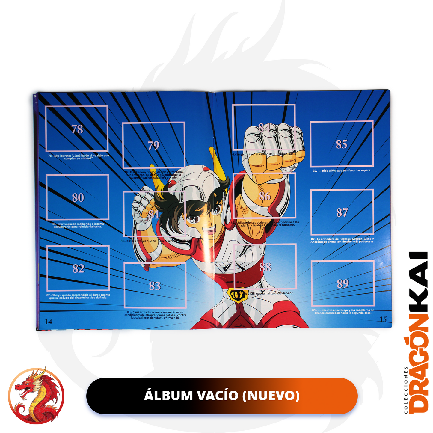 Álbum Caballeros del Zodiaco (Re. Navarrete) + Set completo a pegar
