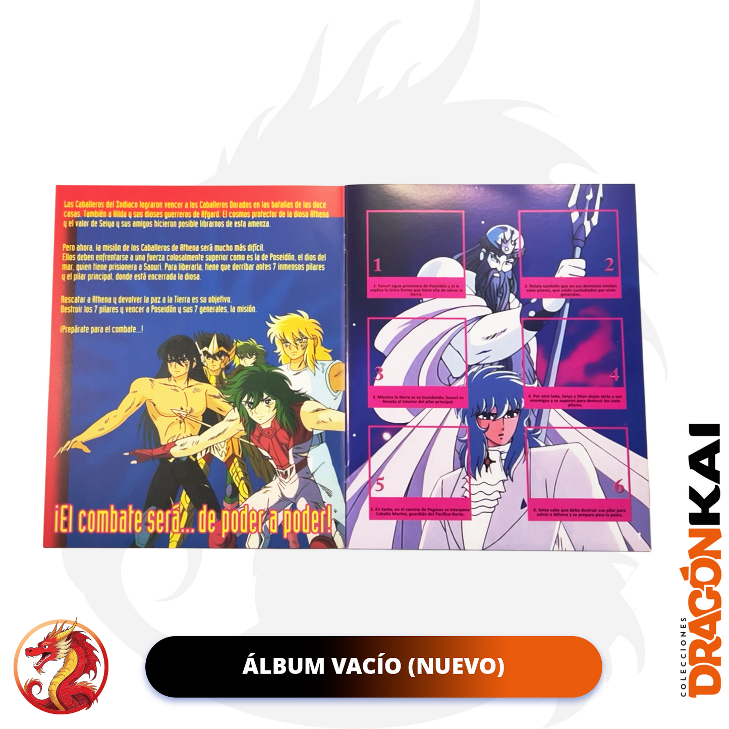 Álbum Caballeros del Zodiaco 3: Saga de Poseidón (Re. Navarrete) + Set completo a pegar