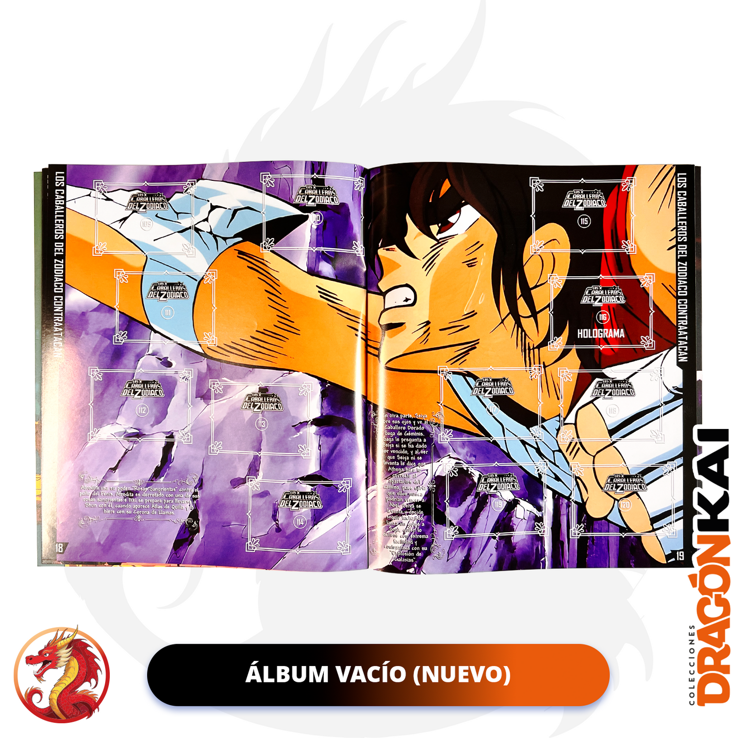 Álbum Los Caballeros del Zodiaco Contraatacan + Set completo a pegar