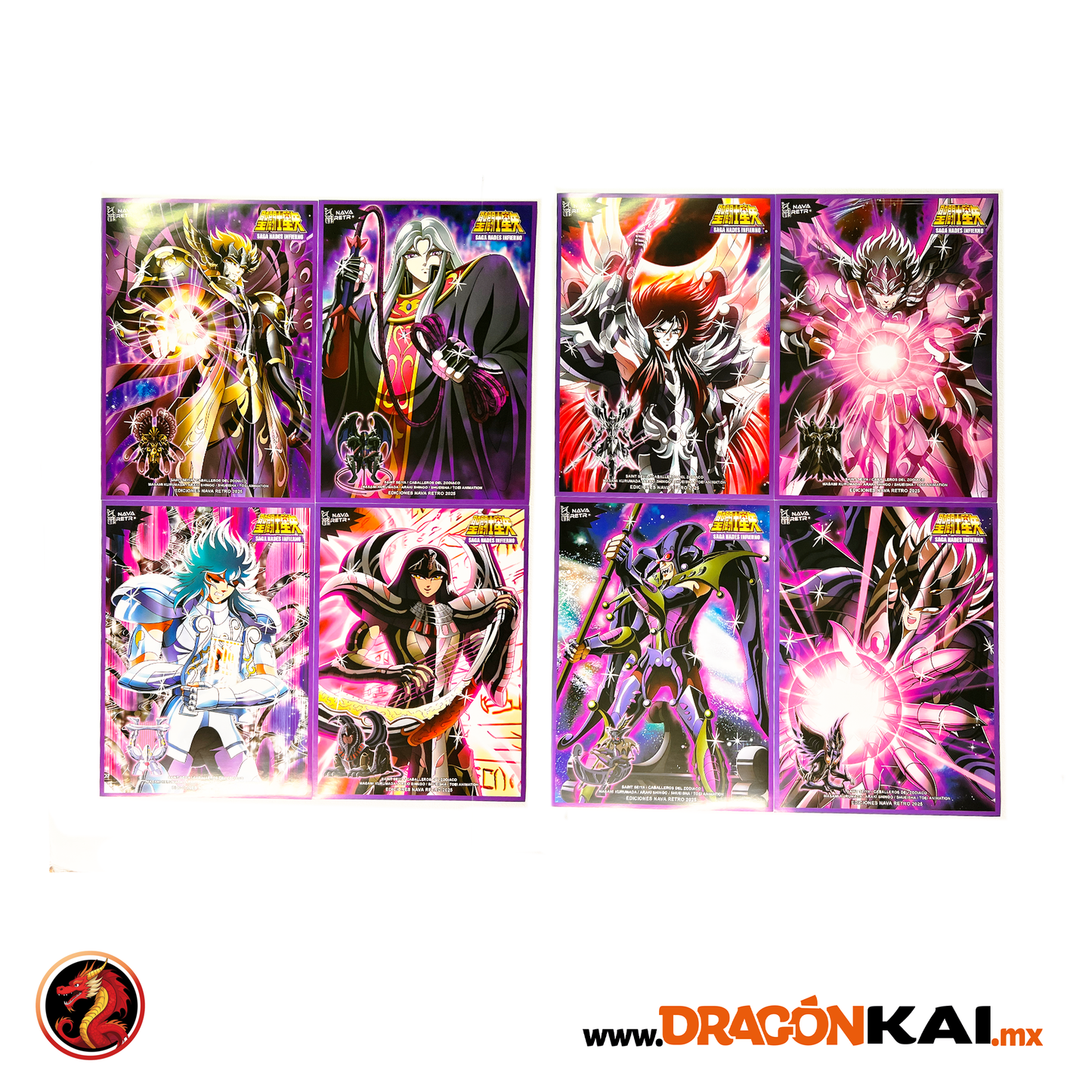 Tarjetas Caballeros del Zodiaco Vol. 7: Saga de Hades Infierno (Set completo)