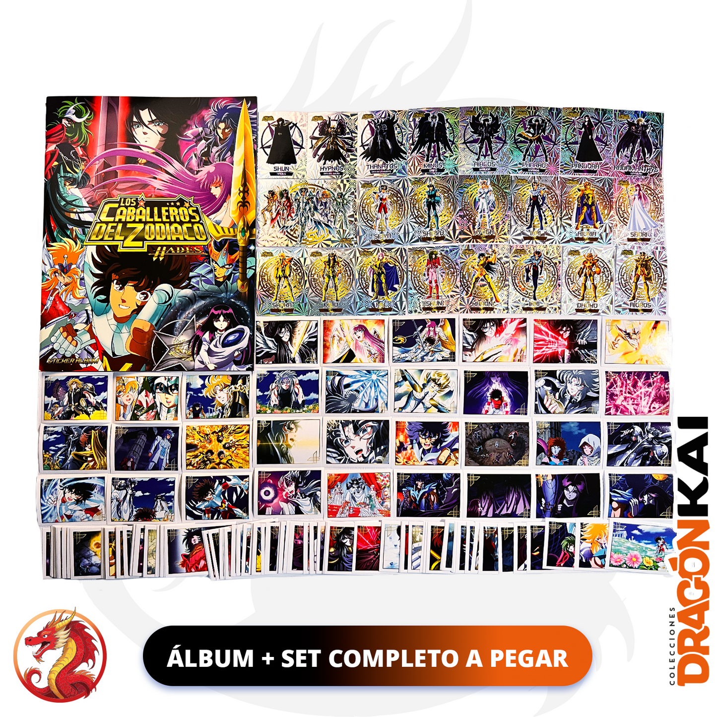 Álbum Caballeros del Zodiaco: La Saga de Hades + Set completo a pegar