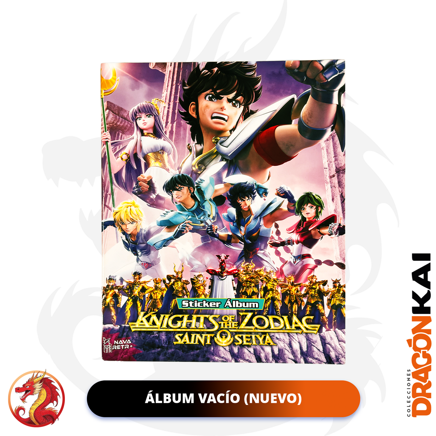 Álbum Caballeros del Zodiaco: Knights of the Zodiac + Set completo a pegar