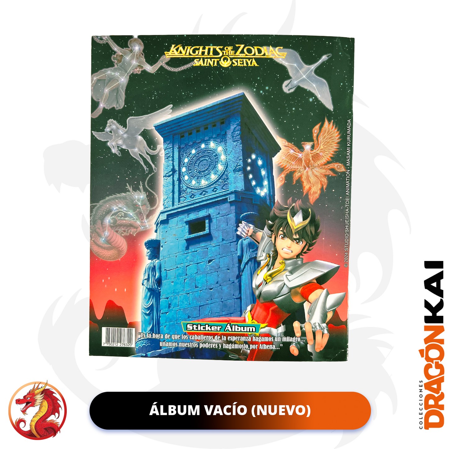Álbum Caballeros del Zodiaco: Knights of the Zodiac + Set completo a pegar