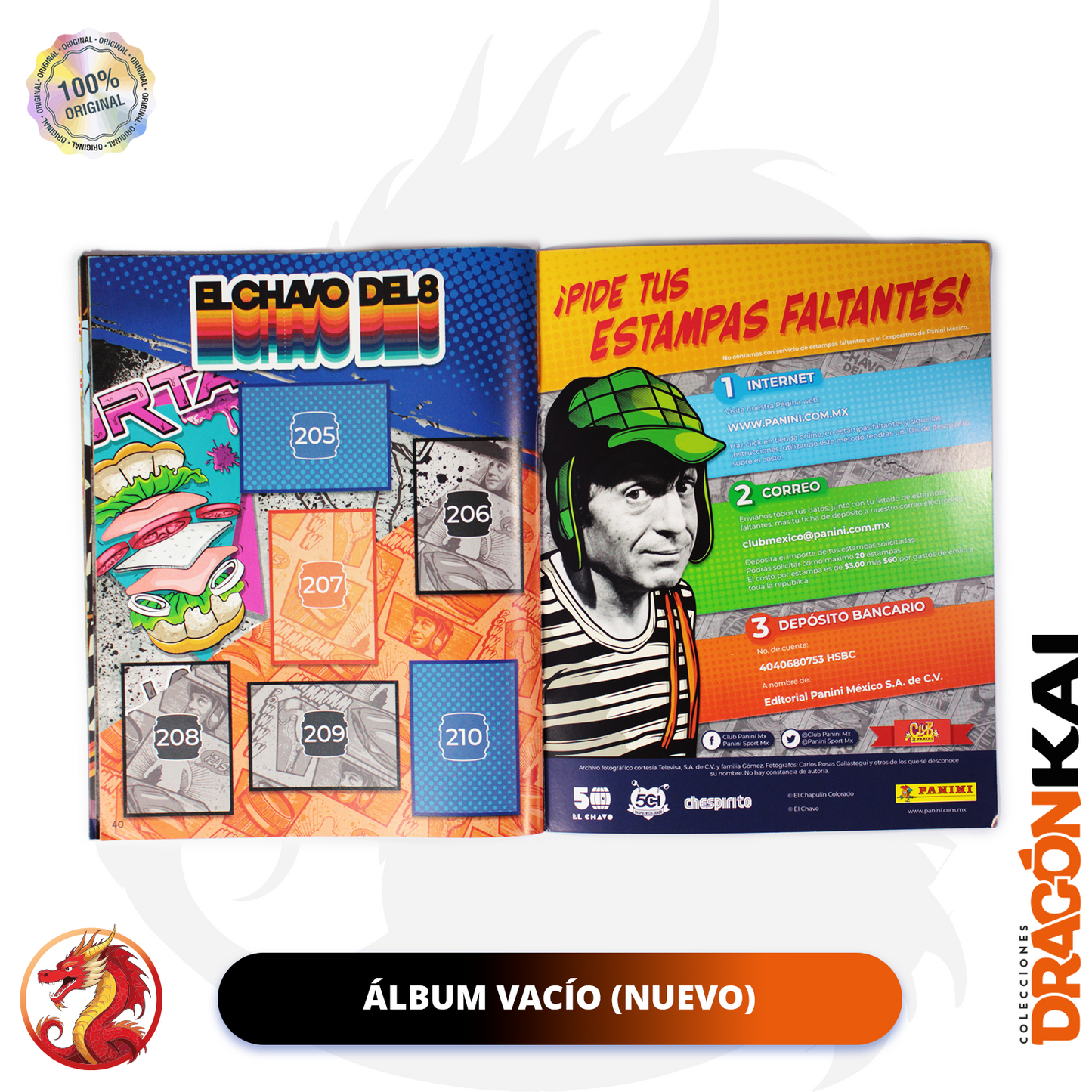 Álbum El Chapulín Colorado & El Chavo (Panini) + Set completo a pegar