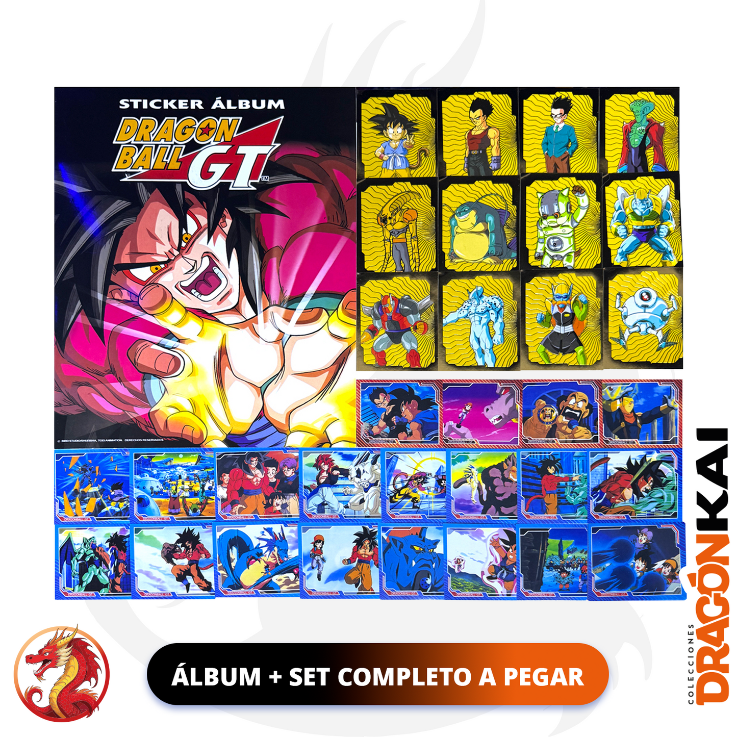 Álbum Dragon Ball GT (Re. Topps Argentina) + Set completo a pegar