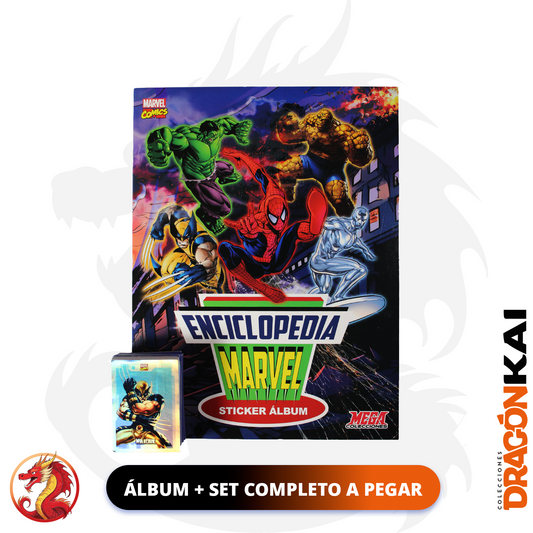 Álbum Enciclopedia Marvel + Set completo a pegar