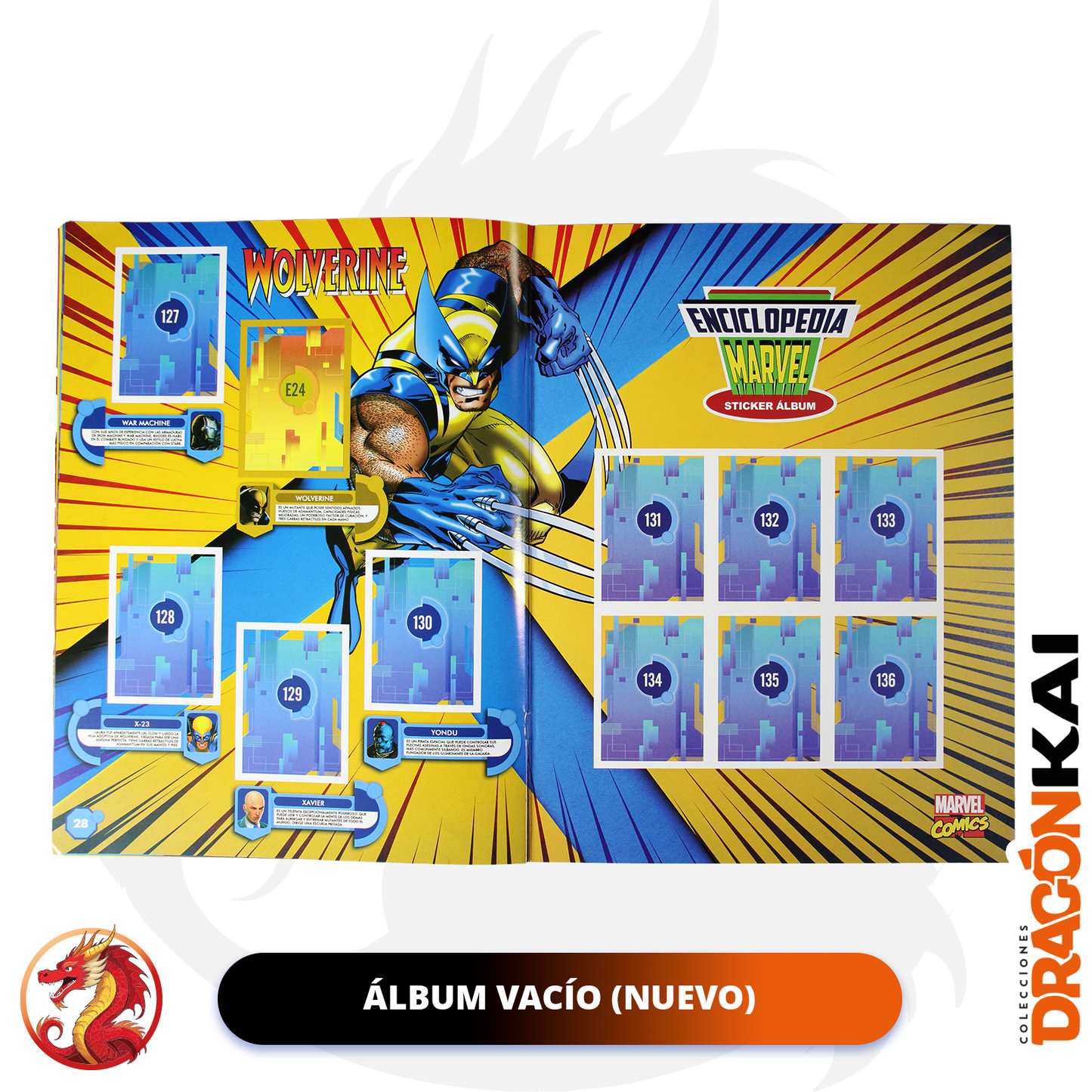 Álbum Enciclopedia Marvel + Set completo a pegar