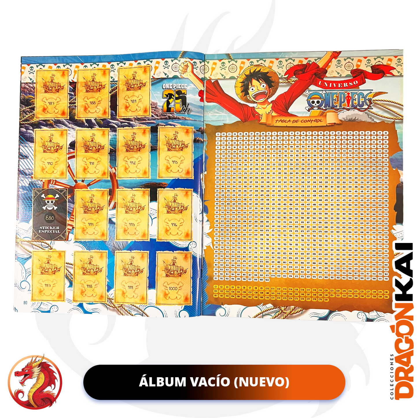 Álbum Enciclopedia Universe One Piece + Set completo a pegar