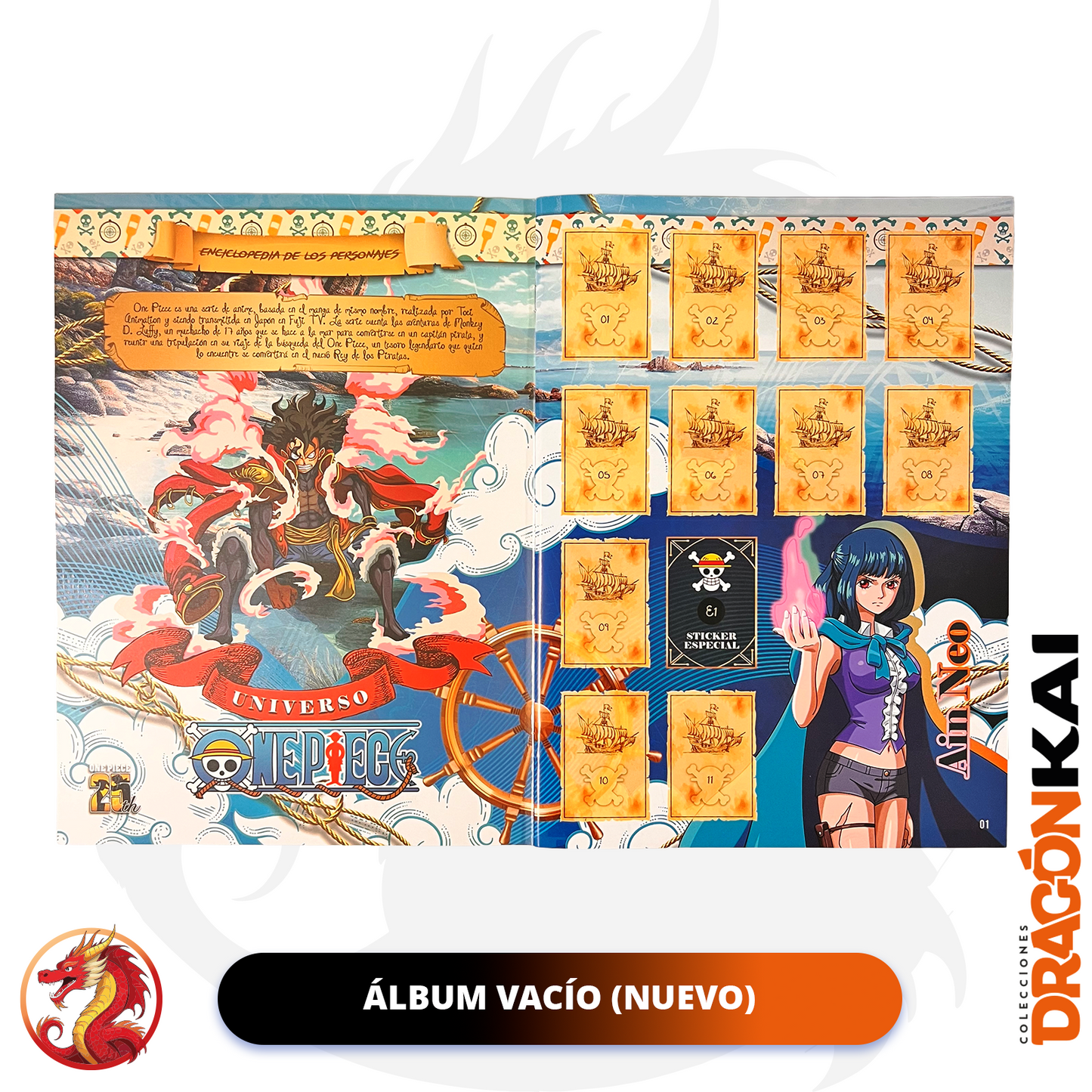 Álbum Enciclopedia Universe One Piece + Set completo a pegar