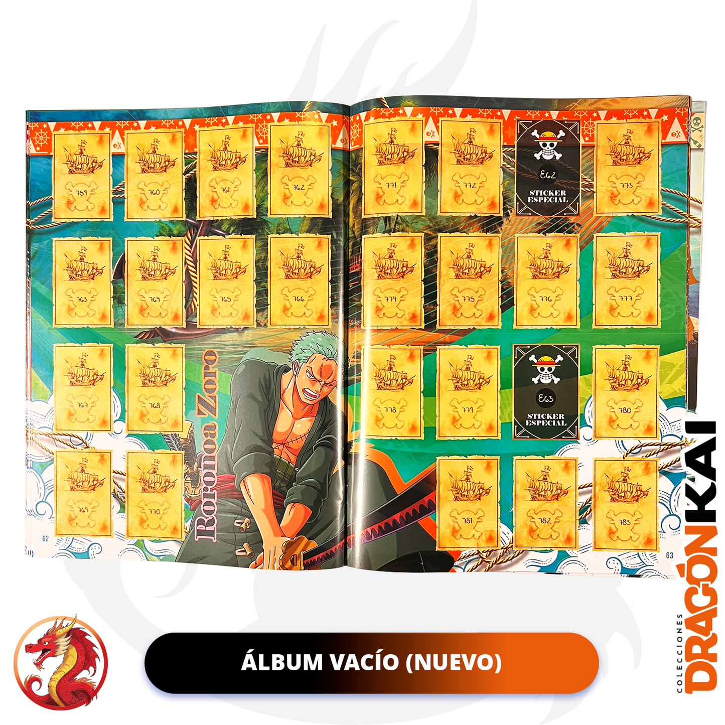 Álbum Enciclopedia Universe One Piece + Set completo a pegar