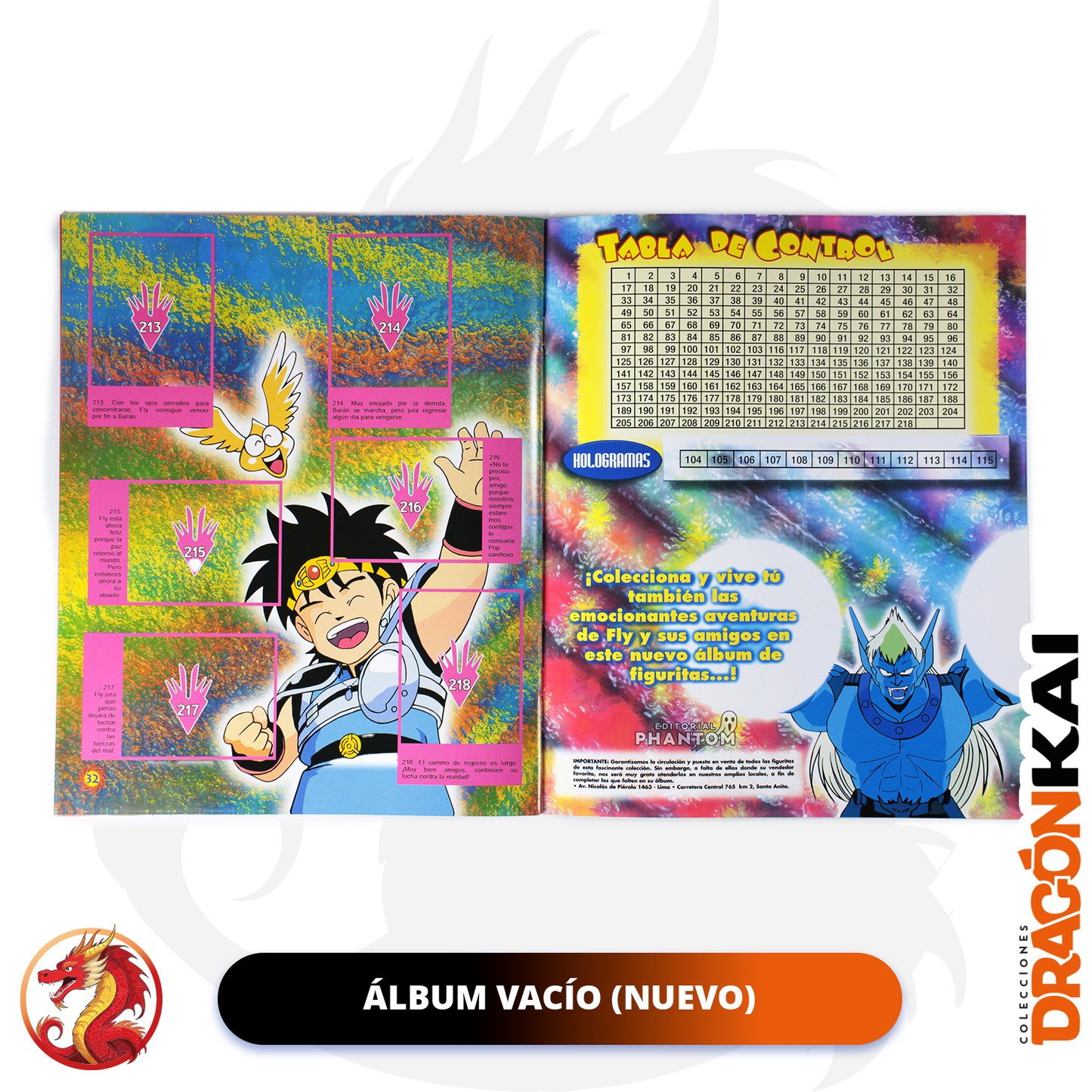 Álbum Las Aventuras de Fly (Re. Navarrete) + Set completo a pegar