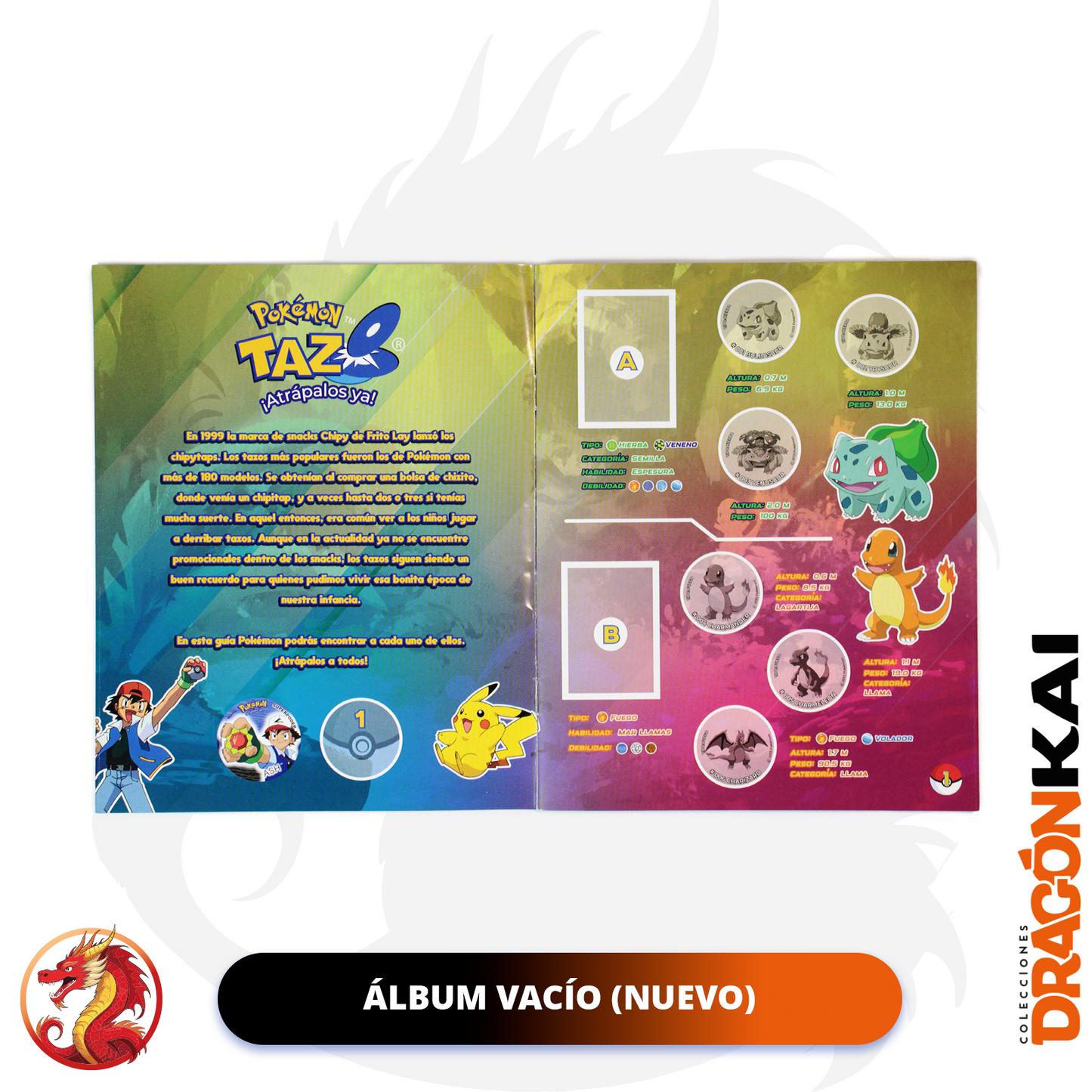 Guía de Tazos Pokémon + Set completo a pegar