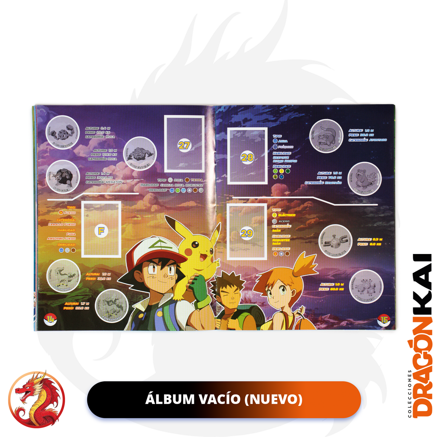 Guía de Tazos Pokémon + Set completo a pegar