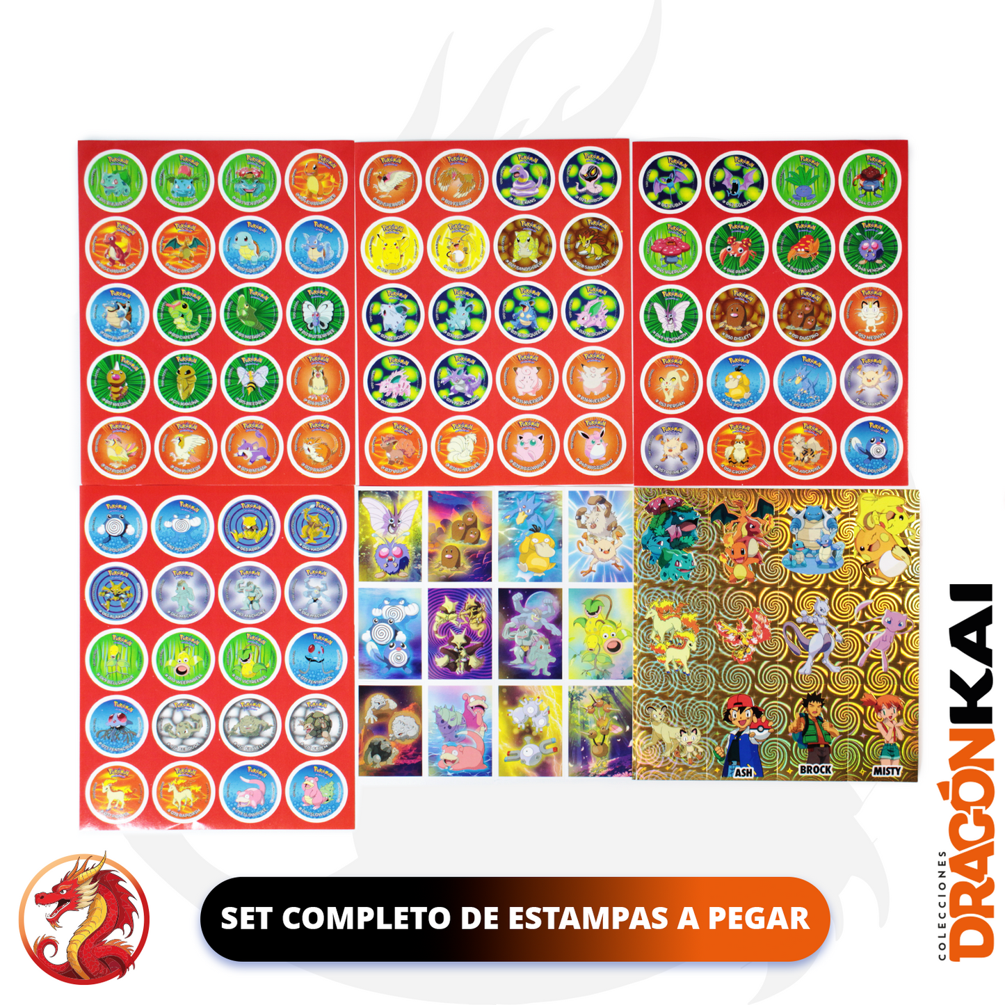 Guía de Tazos Pokémon + Set completo a pegar
