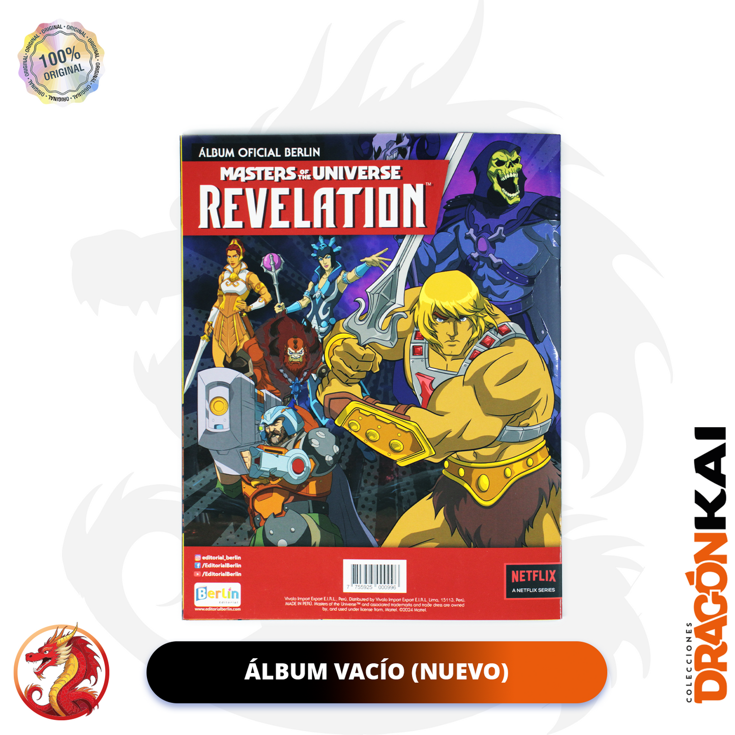Álbum He Man (Editorial Berlín) + Caja de 50 Sobres
