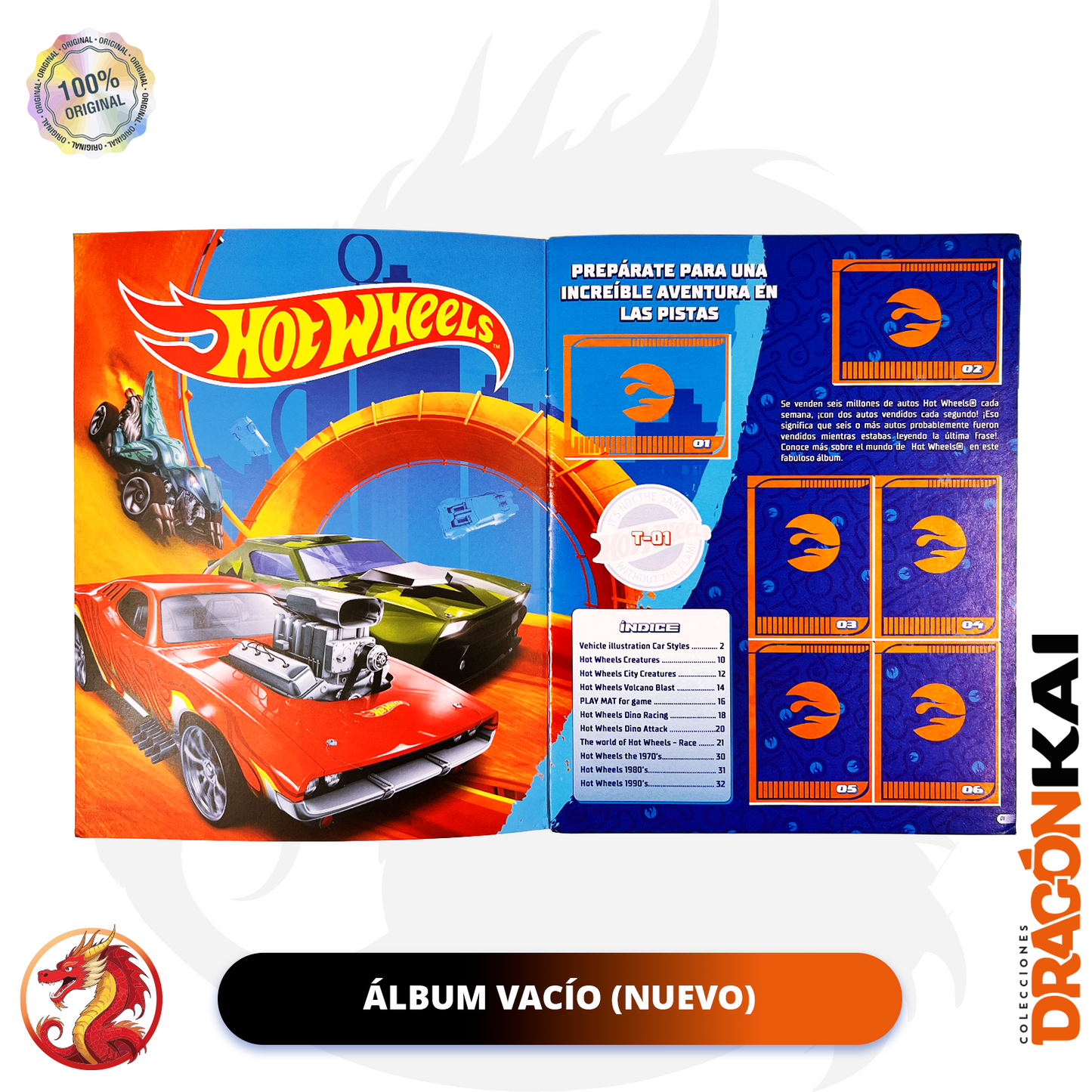 Álbum Hot Wheels (Editorial Berlín) + Set completo de estampas y tarjetas