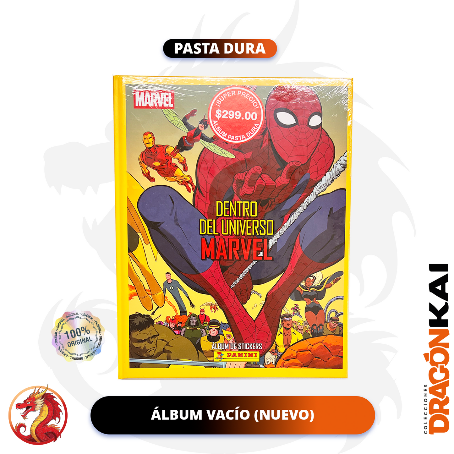 Álbum Pasta Dura "Dentro del Universo Marvel” (Panini 2026) + set completo a pegar