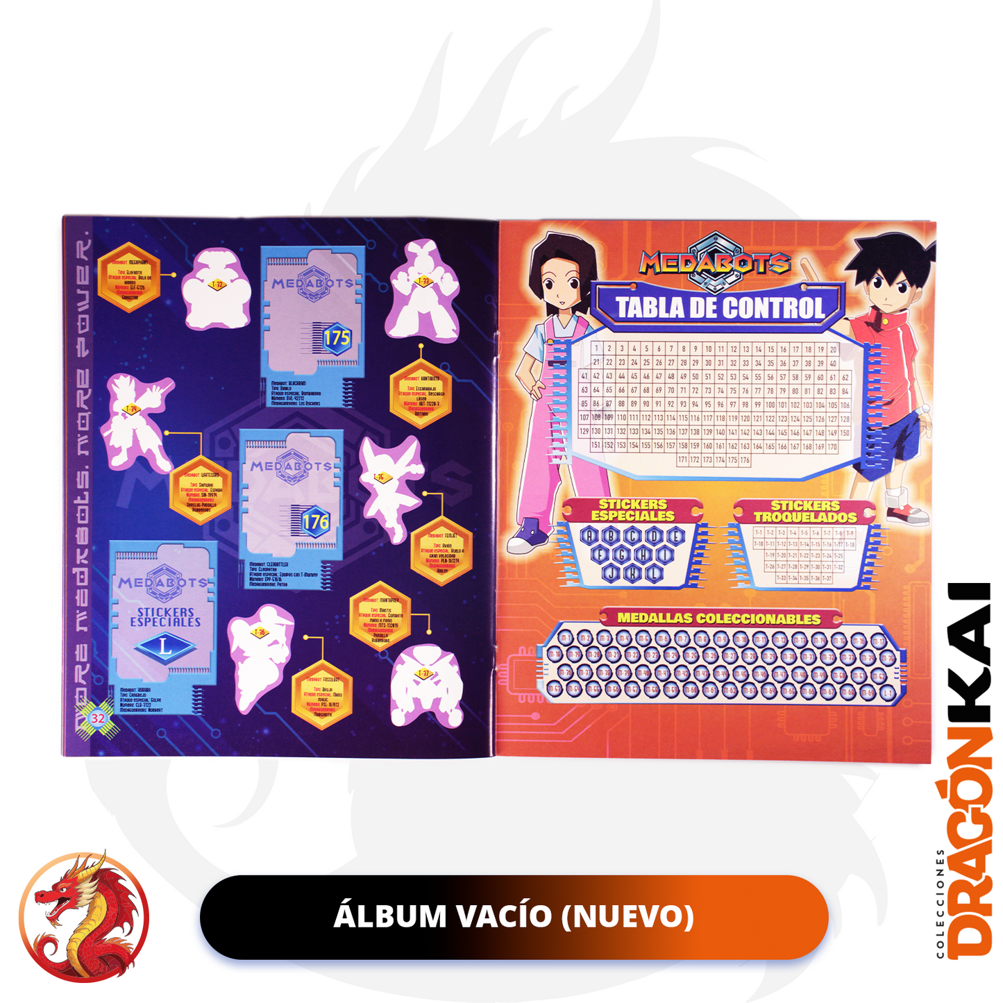 Álbum Medabots (Re. Navarrete) + Set completo a pegar