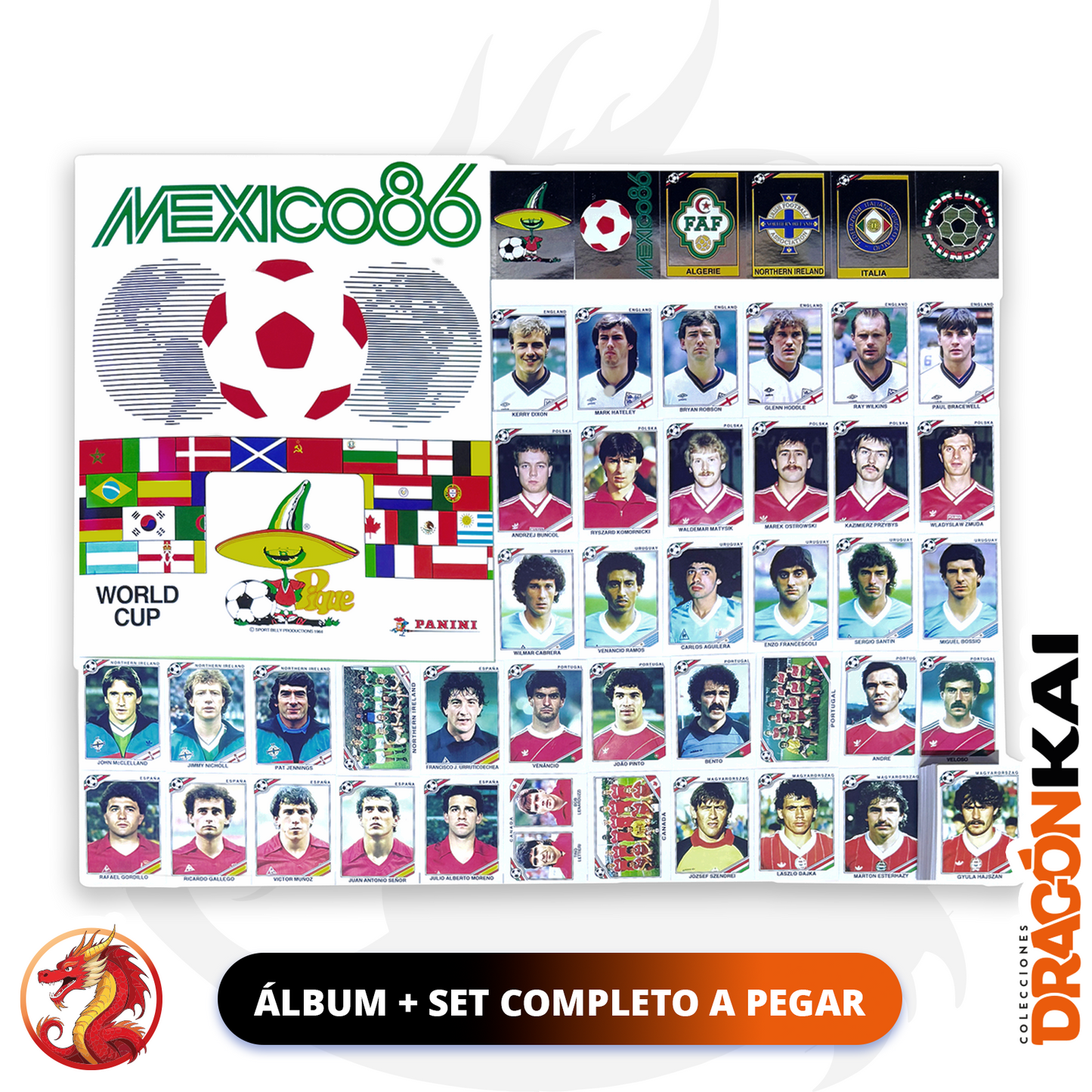 Álbum Mexico 86 (Re. Panini) + Set completo a pegar