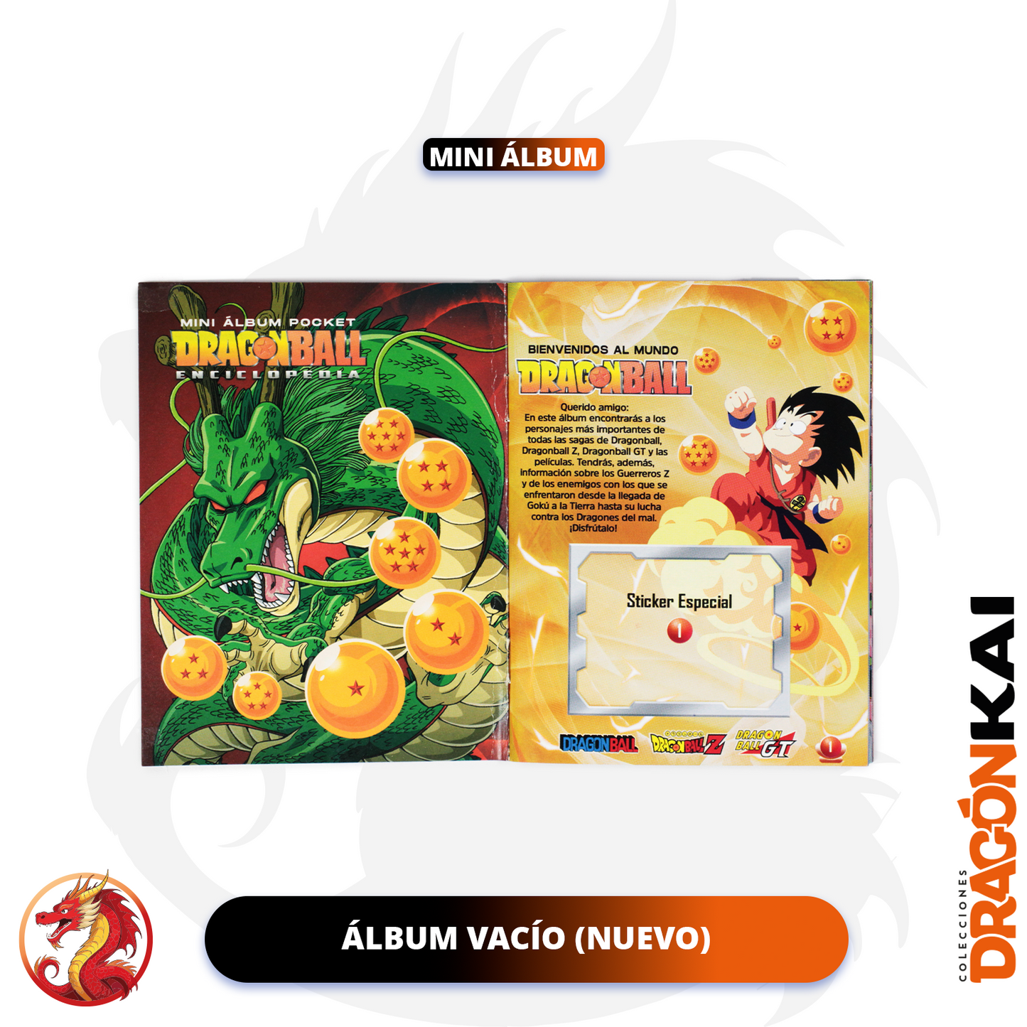 Mini Álbum Pocket Enciclopedia Dragon Ball (Re. Navarrete) + Set completo a pegar