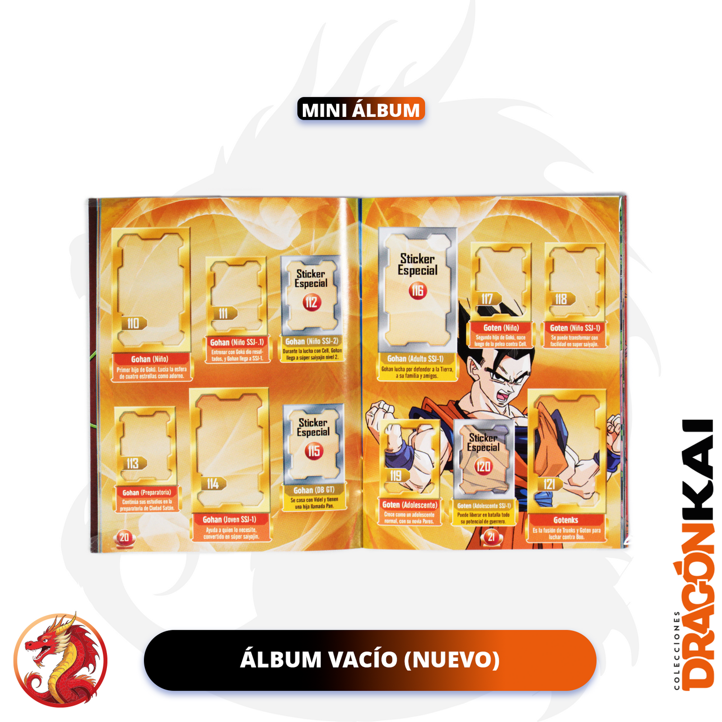 Mini Álbum Pocket Enciclopedia Dragon Ball (Re. Navarrete) + Set completo a pegar
