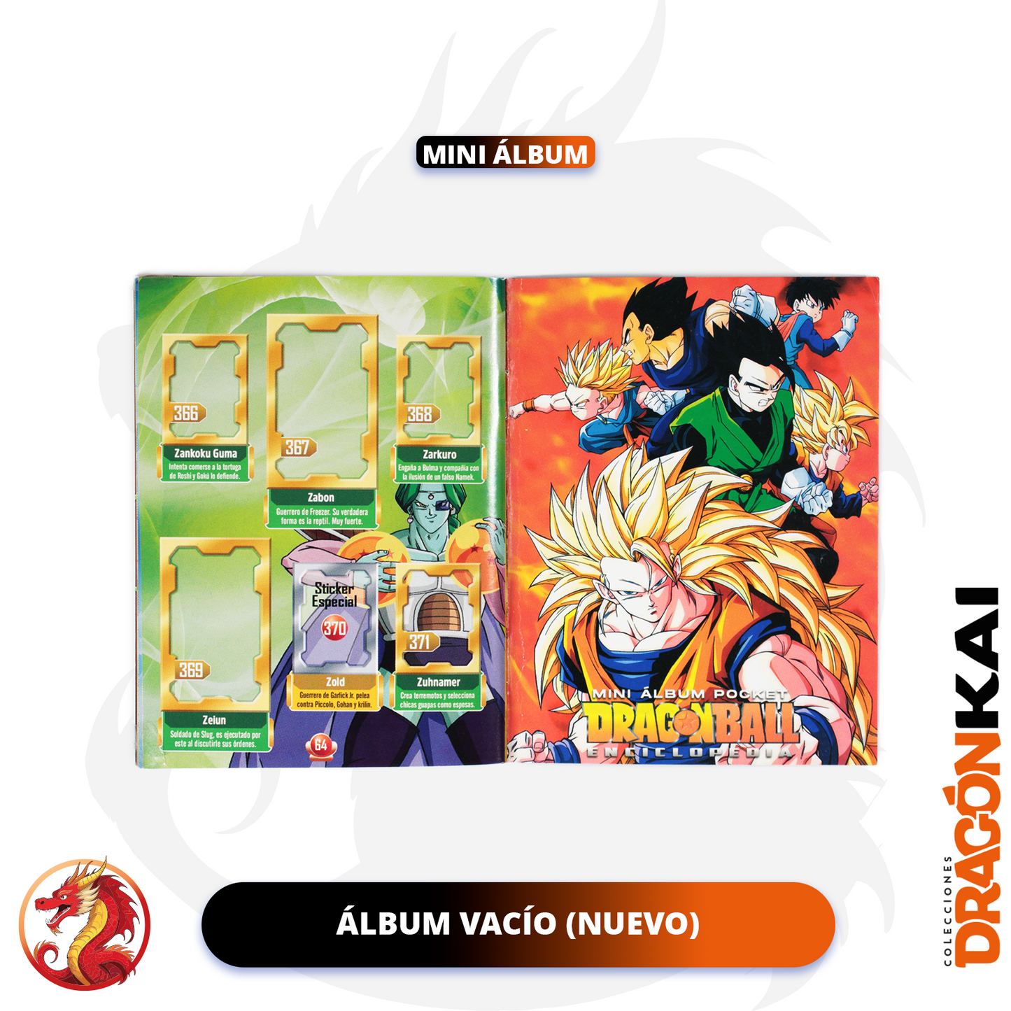 Mini Álbum Pocket Enciclopedia Dragon Ball (Re. Navarrete) + Set completo a pegar