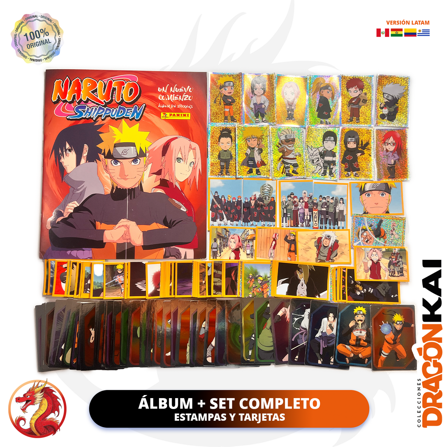 Álbum Naruto Shippuden: Un nuevo comienzo (Panini) + Set completo a pegar