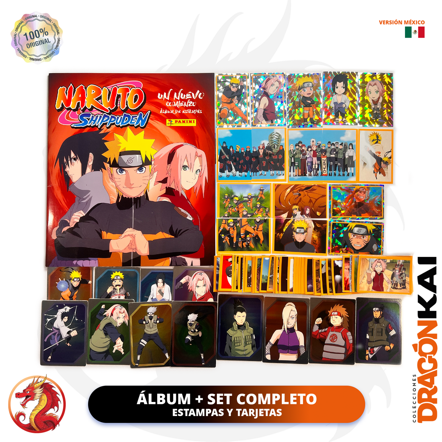 Álbum Naruto Shippuden: Un nuevo comienzo (Panini) + Set completo a pegar (Ver. México)