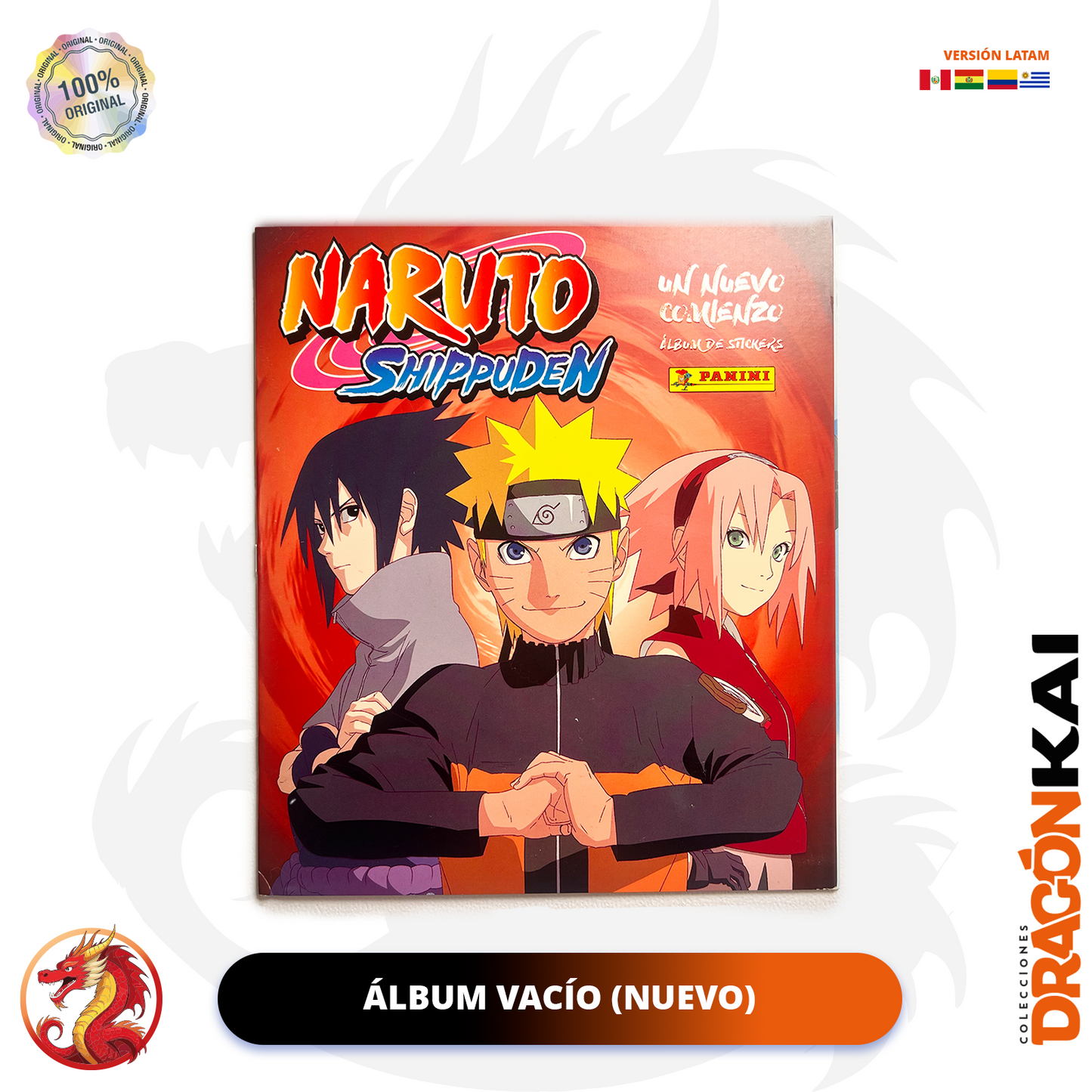 Álbum Naruto Shippuden: Un nuevo comienzo (Panini) + Set completo a pegar