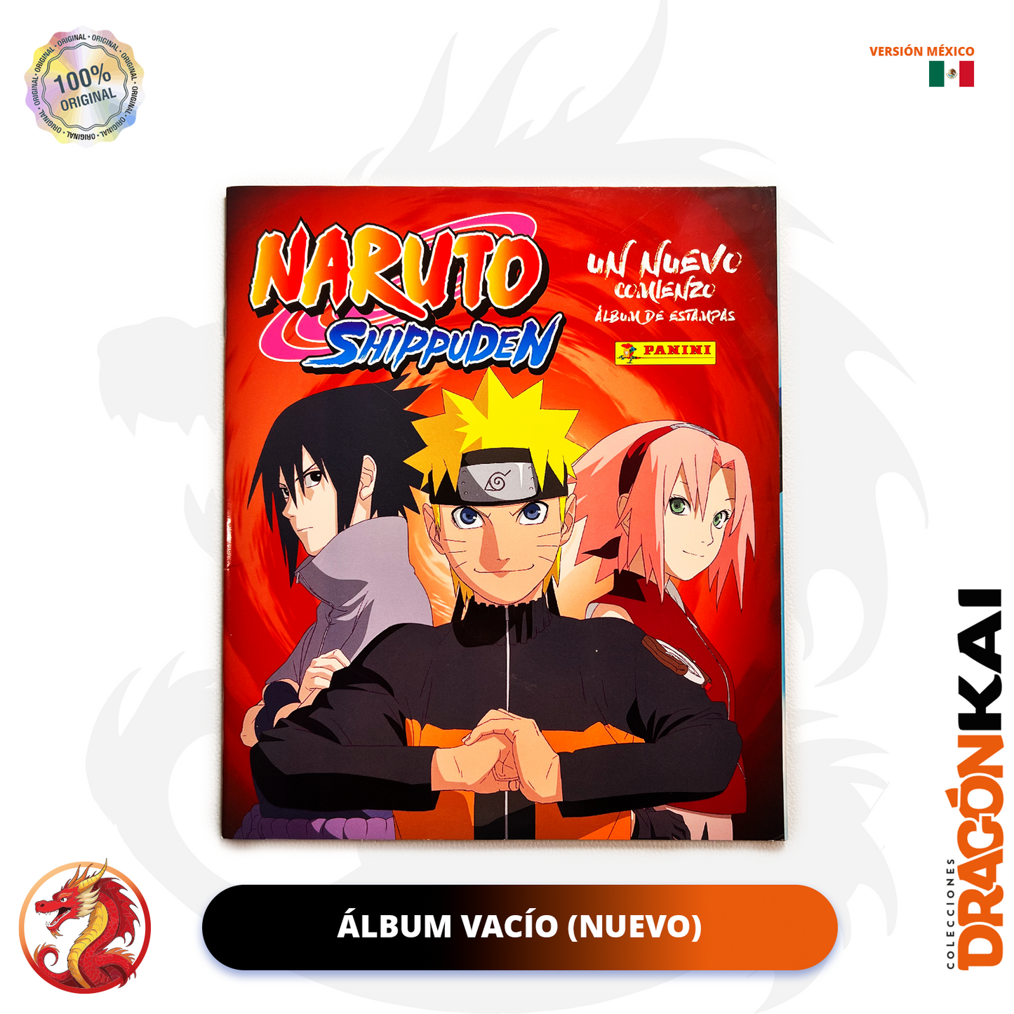 Álbum Naruto Shippuden: Un nuevo comienzo (Panini) + Set completo a pegar (Ver. México)
