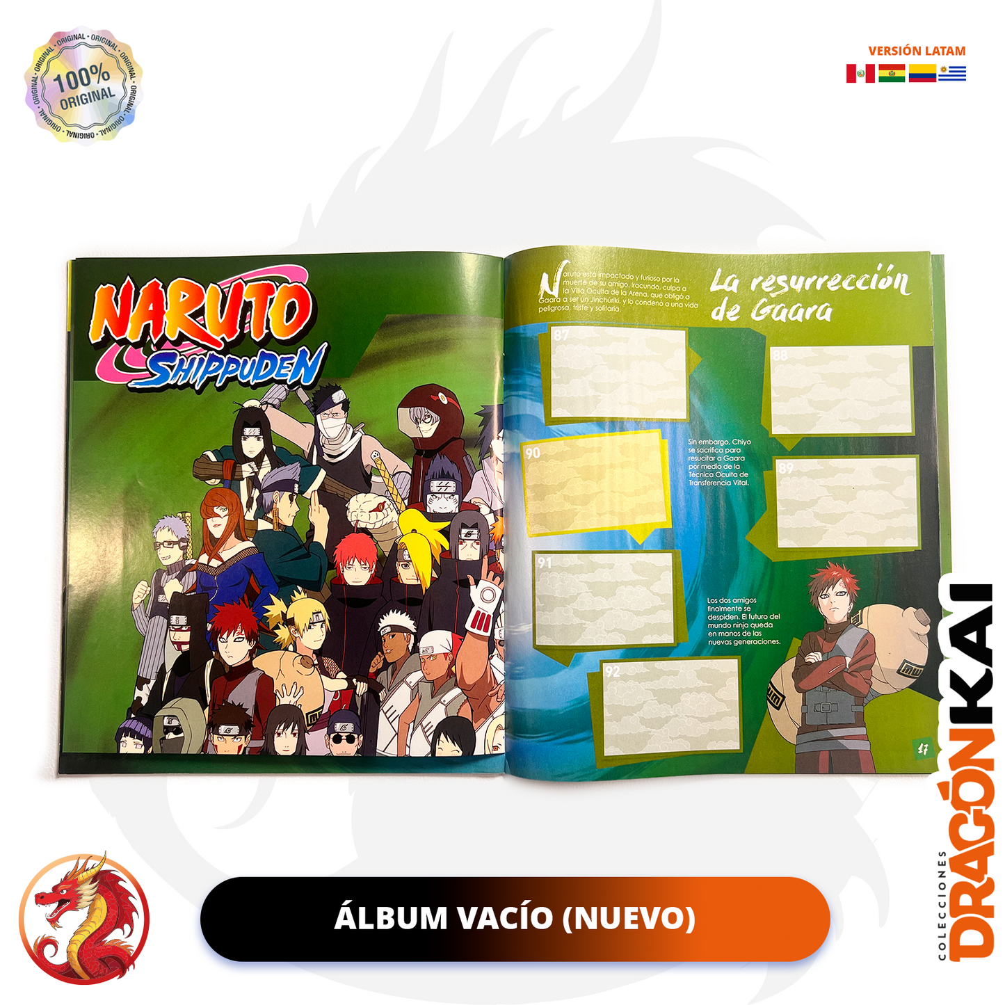 Álbum Naruto Shippuden: Un nuevo comienzo (Panini) + Set completo a pegar