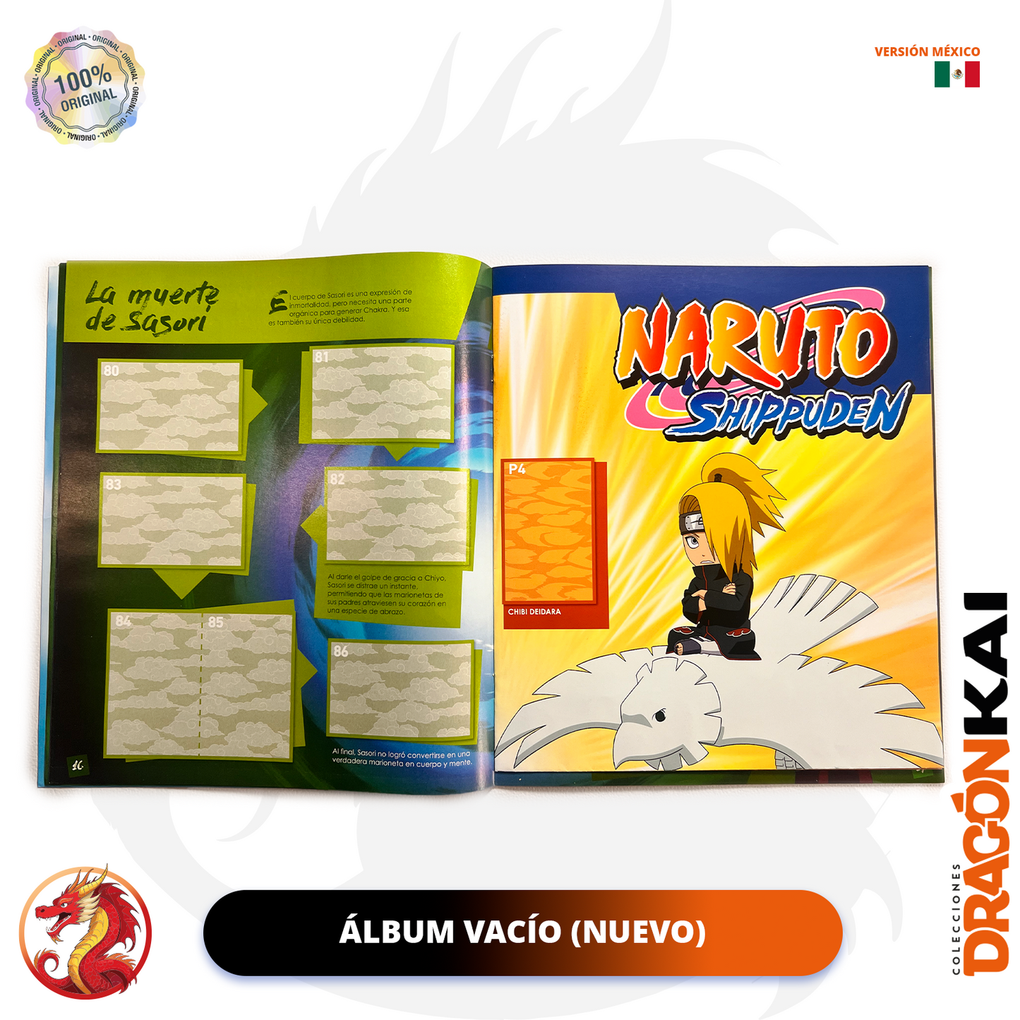 Álbum Naruto Shippuden: Un nuevo comienzo (Panini) + Set completo a pegar (Ver. México)