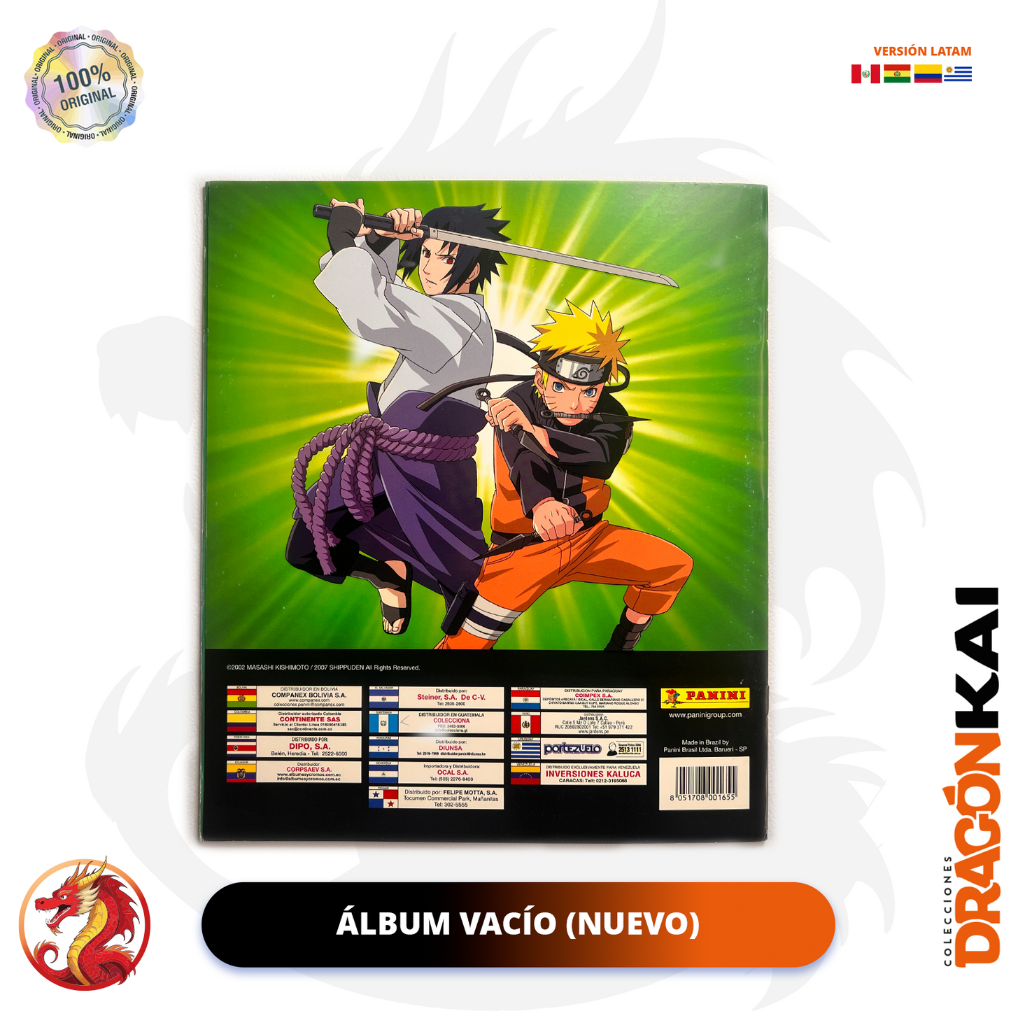 Álbum Naruto Shippuden: Un nuevo comienzo (Panini) + Set completo a pegar
