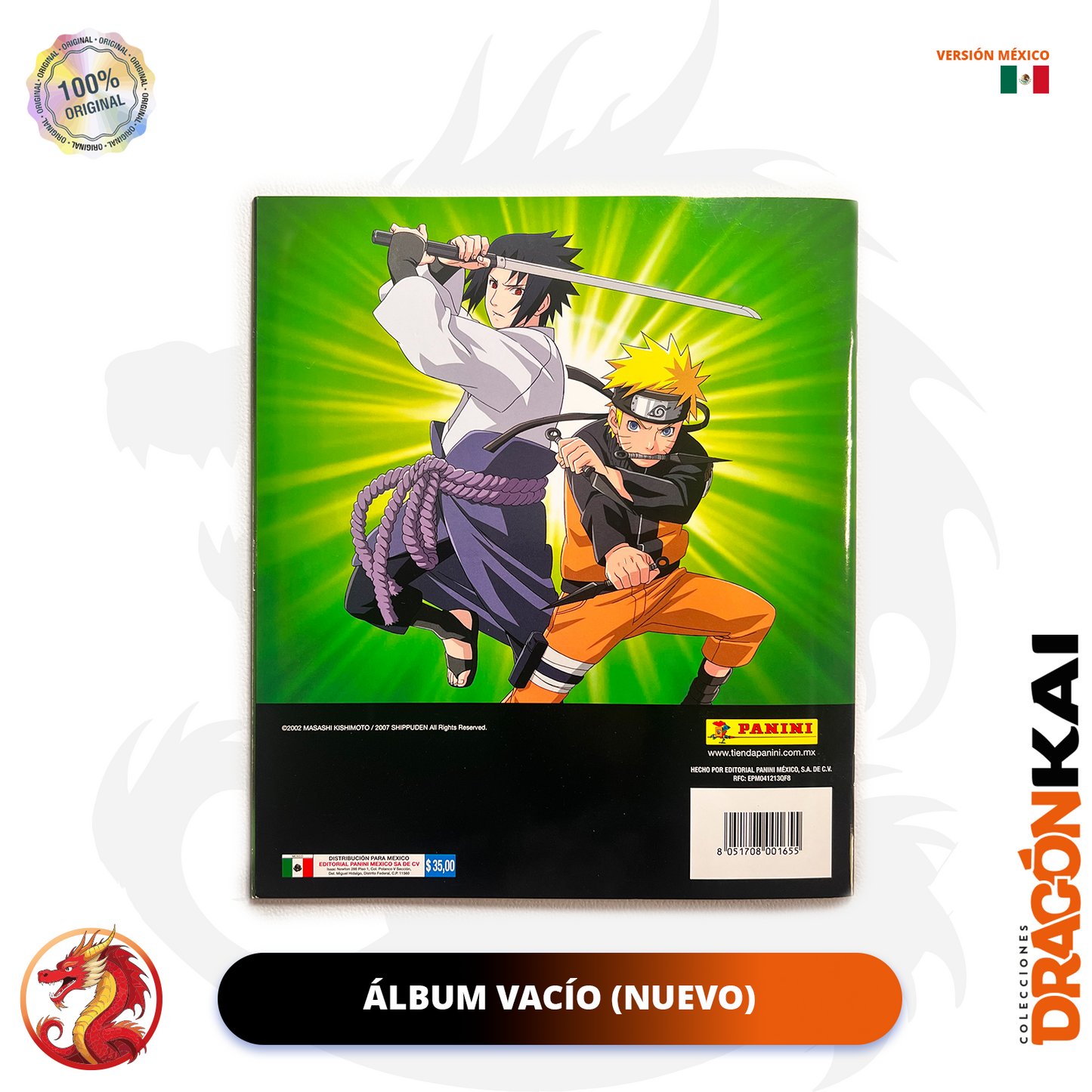 Álbum Naruto Shippuden: Un nuevo comienzo (Panini) + Set completo a pegar (Ver. México)