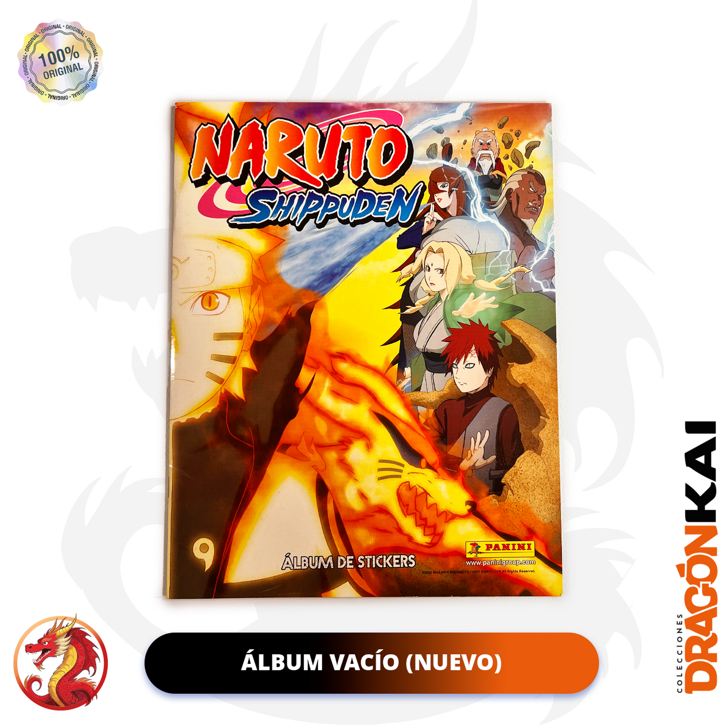 Álbum Naruto Shippuden 2022 (Panini) + Set completo de tarjetas y estampas a pegar