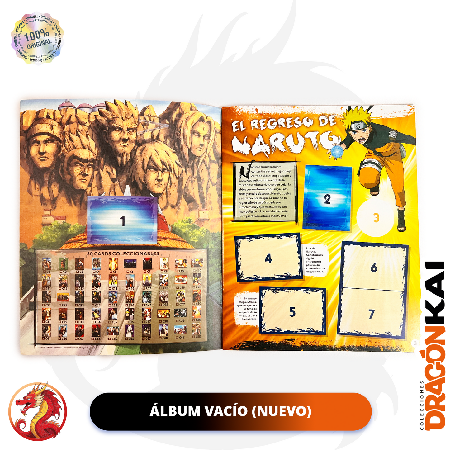 Álbum Naruto Shippuden 2022 (Panini) + Set completo de tarjetas y estampas a pegar