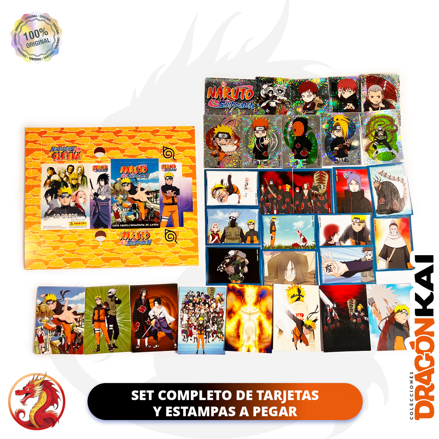Álbum Naruto Shippuden 2022 (Panini) + Set completo de tarjetas y estampas a pegar