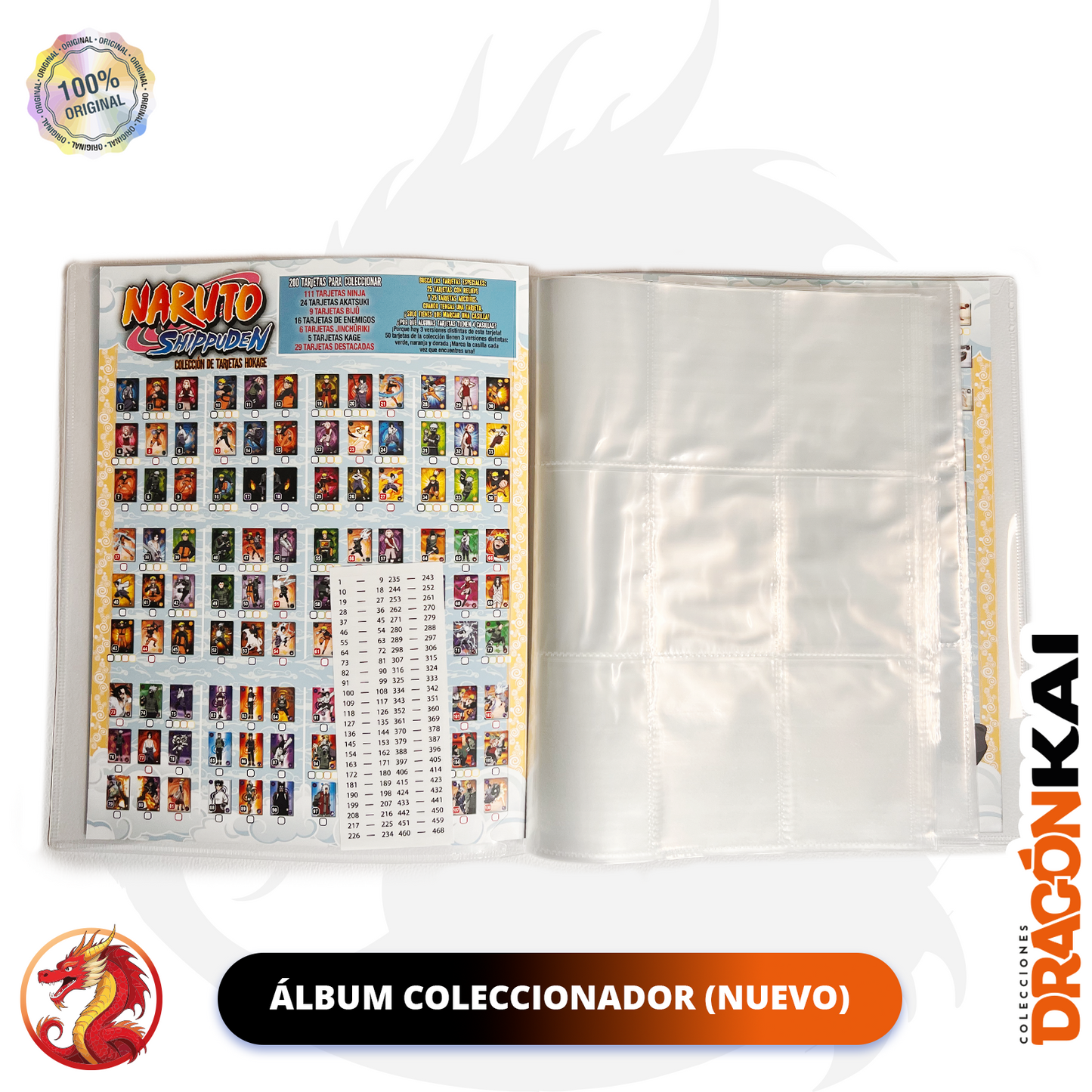 Colección Naruto Shippuden TCG (Panini) Set completo + Álbum Coleccionador